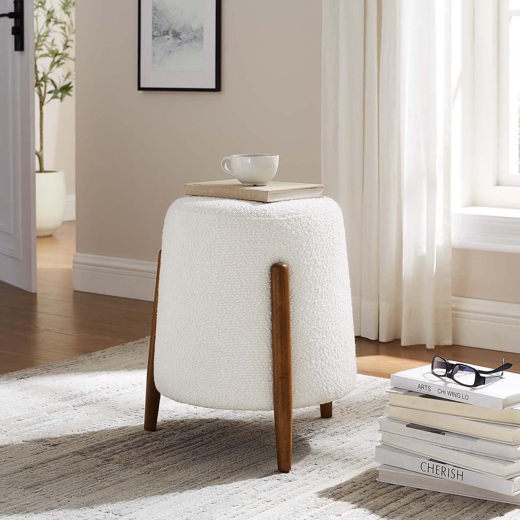 Modway Riven Upholstered Boucle Fabric Ottoman FredCo