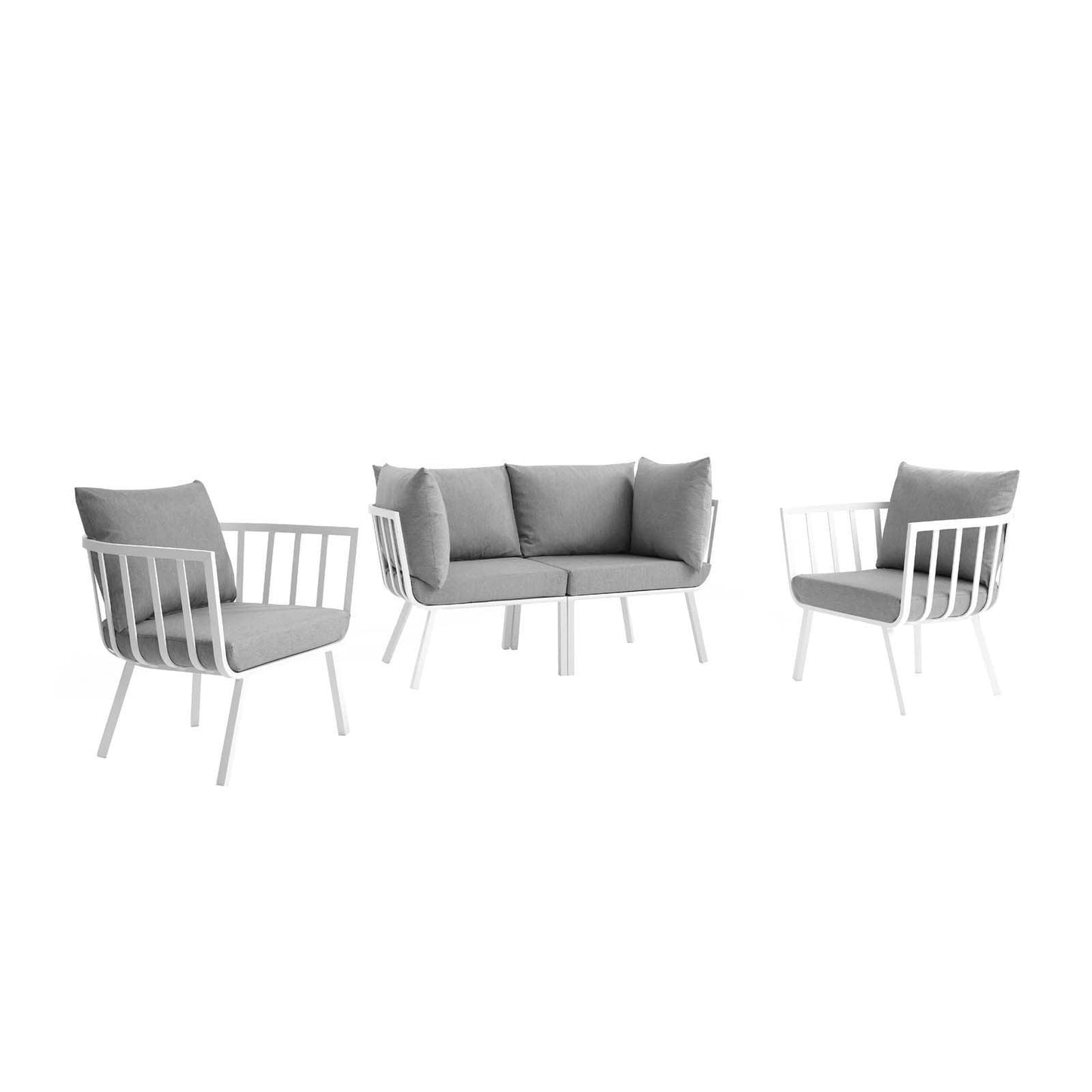 Modway Riverside 4 Piece Outdoor Patio Aluminum Set FredCo