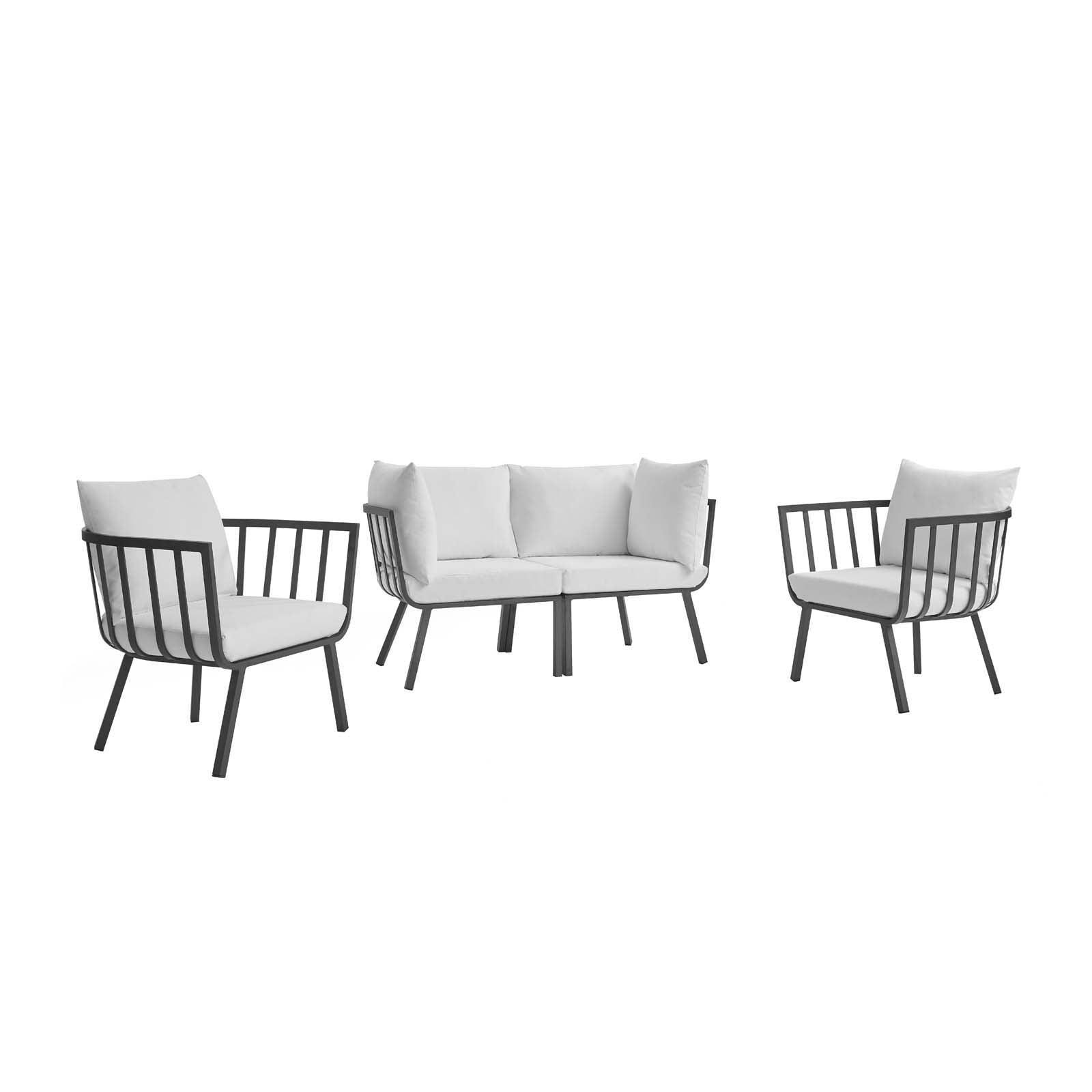 Modway Riverside 4 Piece Outdoor Patio Aluminum Set FredCo