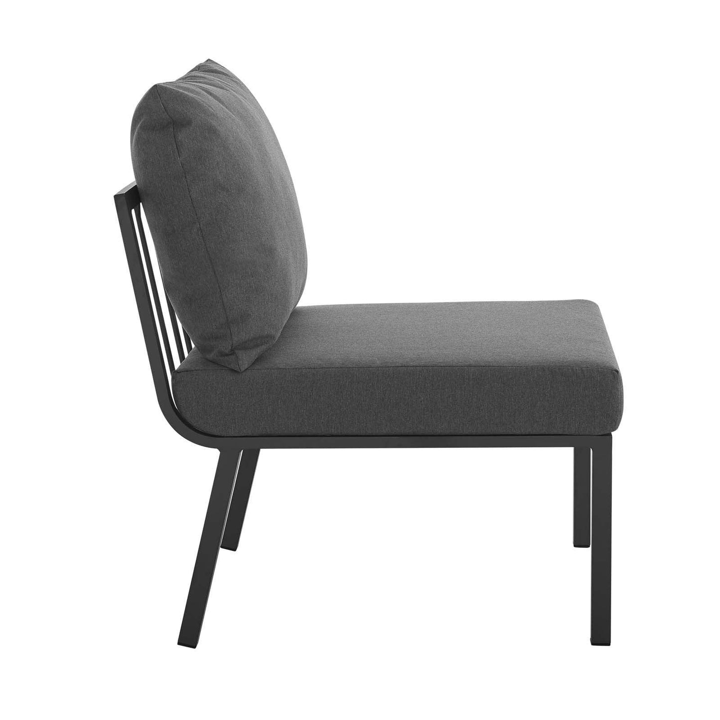 Modway Riverside Outdoor Patio Aluminum Armless Chair FredCo