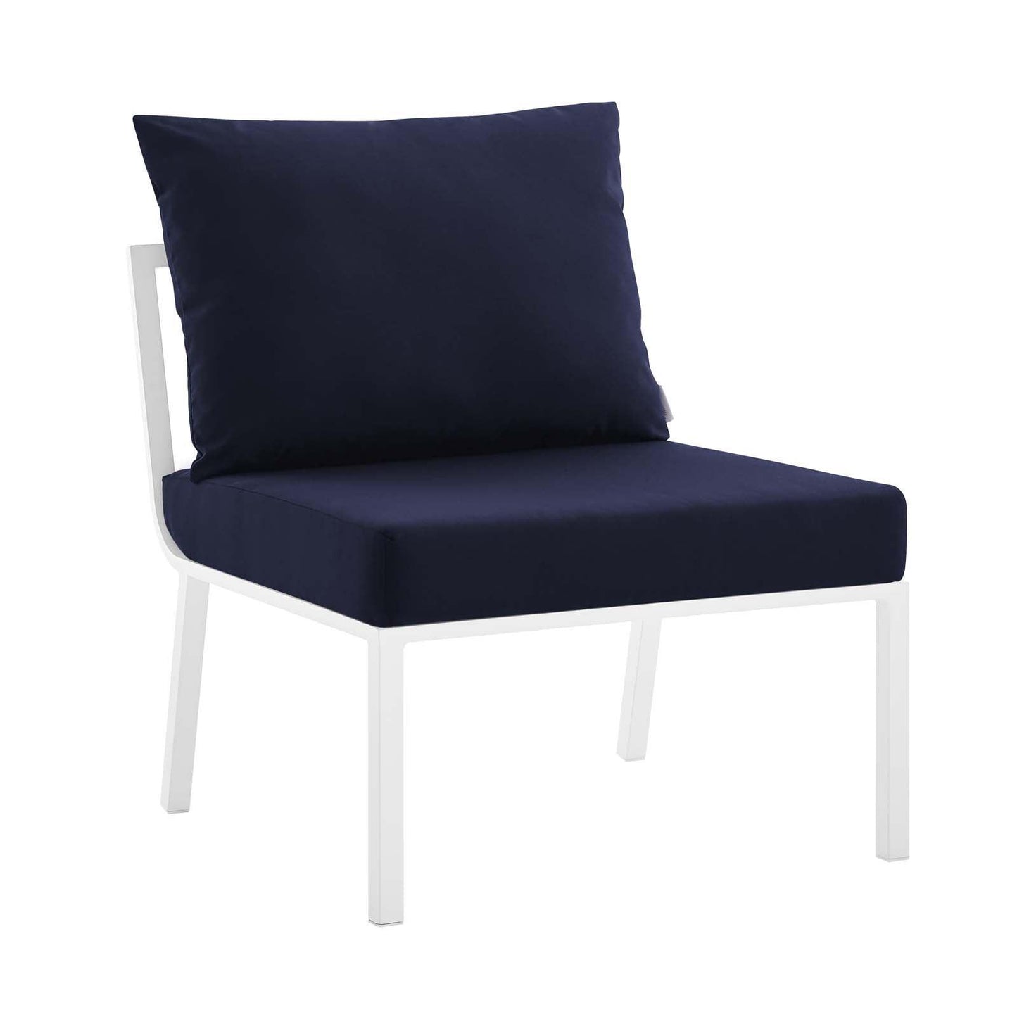 Modway Riverside Outdoor Patio Aluminum Armless Chair FredCo