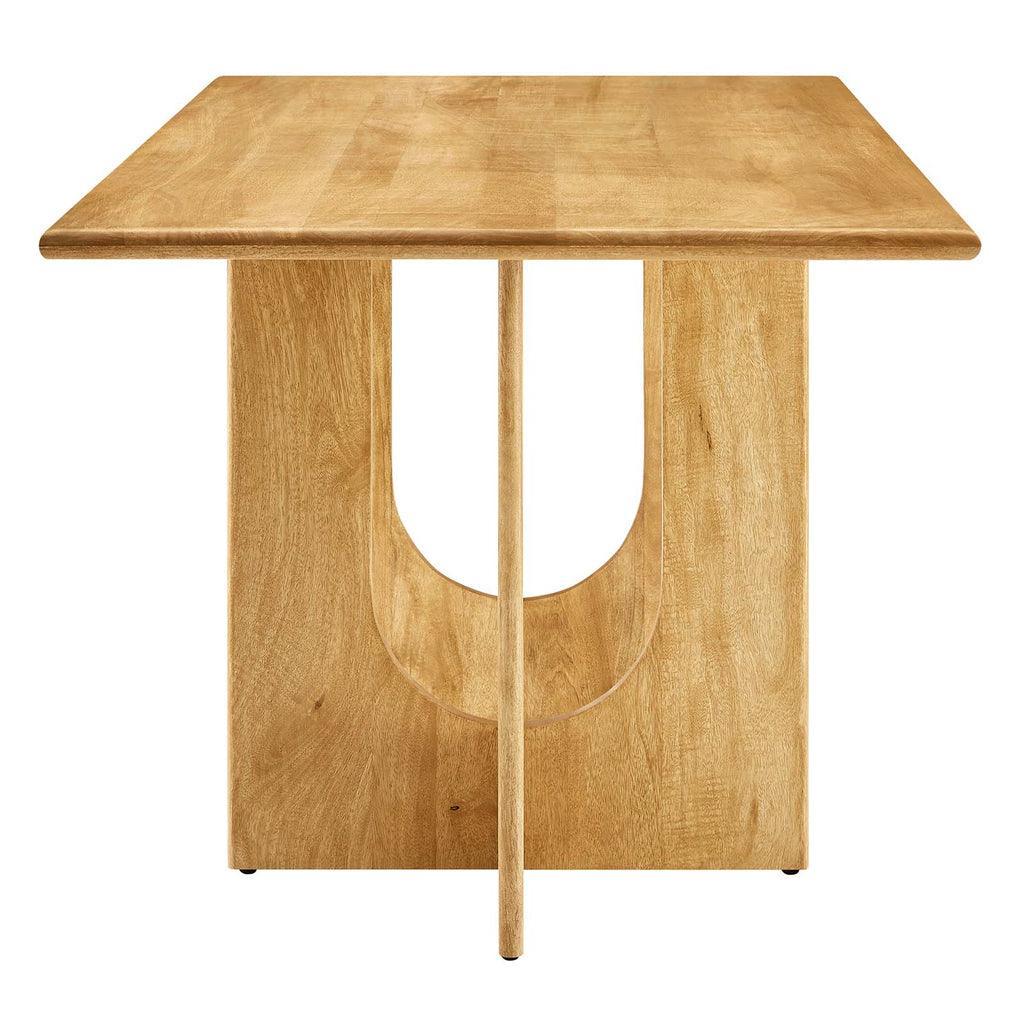 Modway Rivian Rectangular 70" Wood Dining Table Solid Mango Wood FredCo