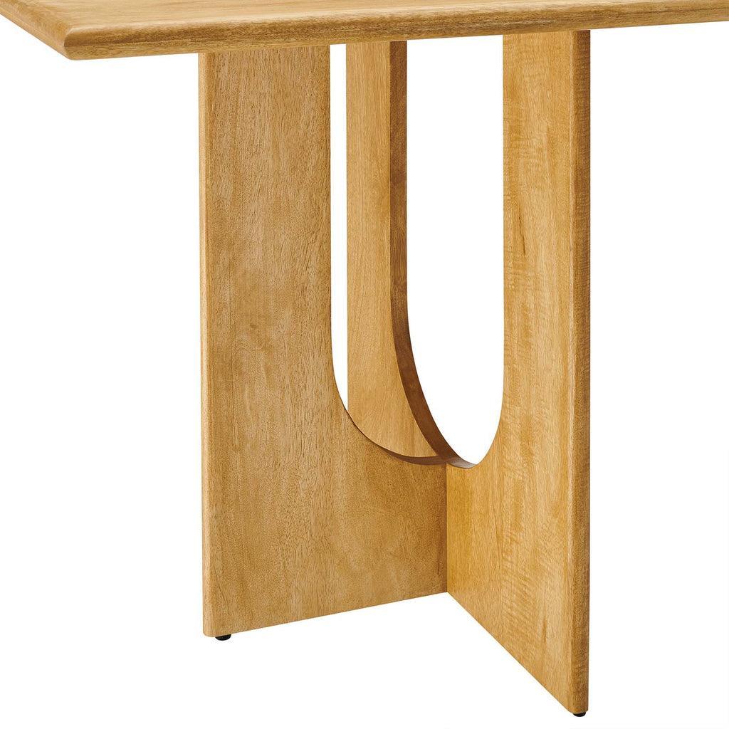 Modway Rivian Rectangular 70" Wood Dining Table Solid Mango Wood FredCo