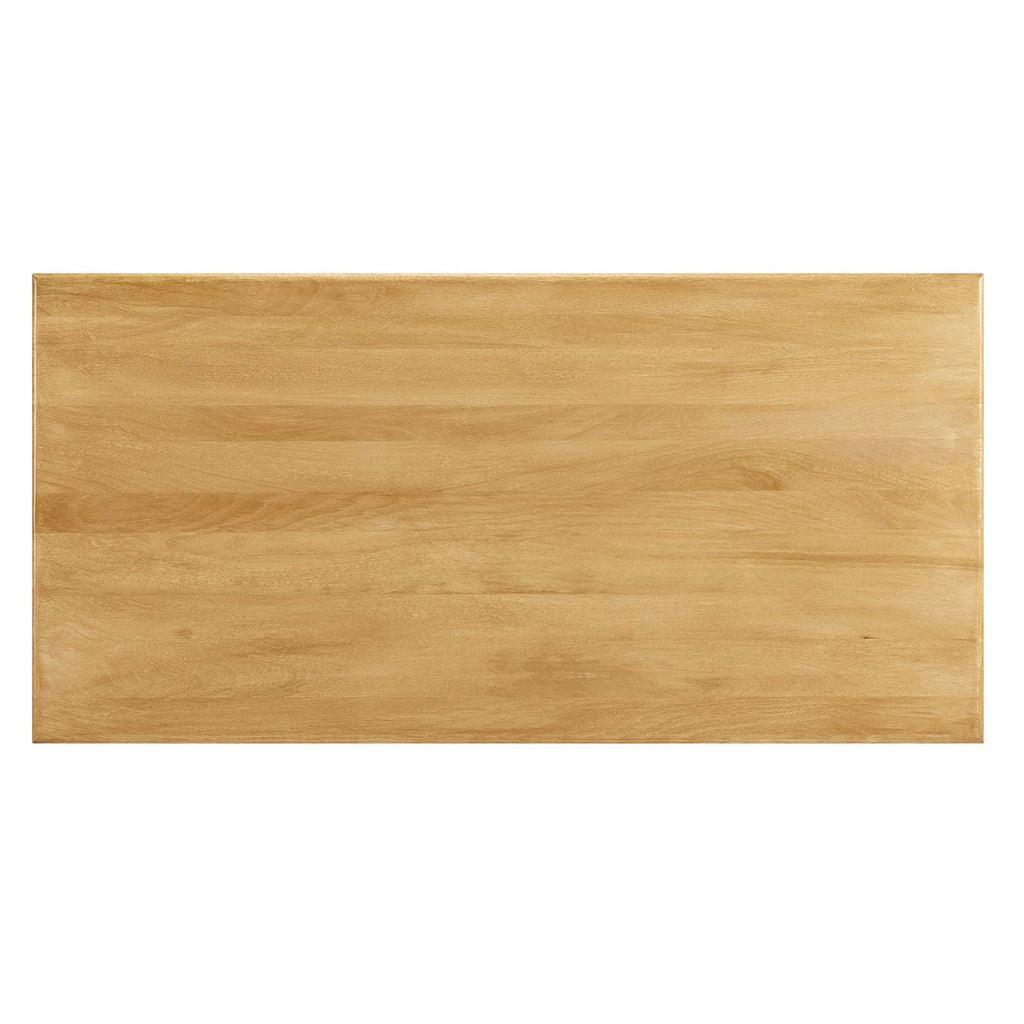 Modway Rivian Rectangular 70" Wood Dining Table Solid Mango Wood FredCo