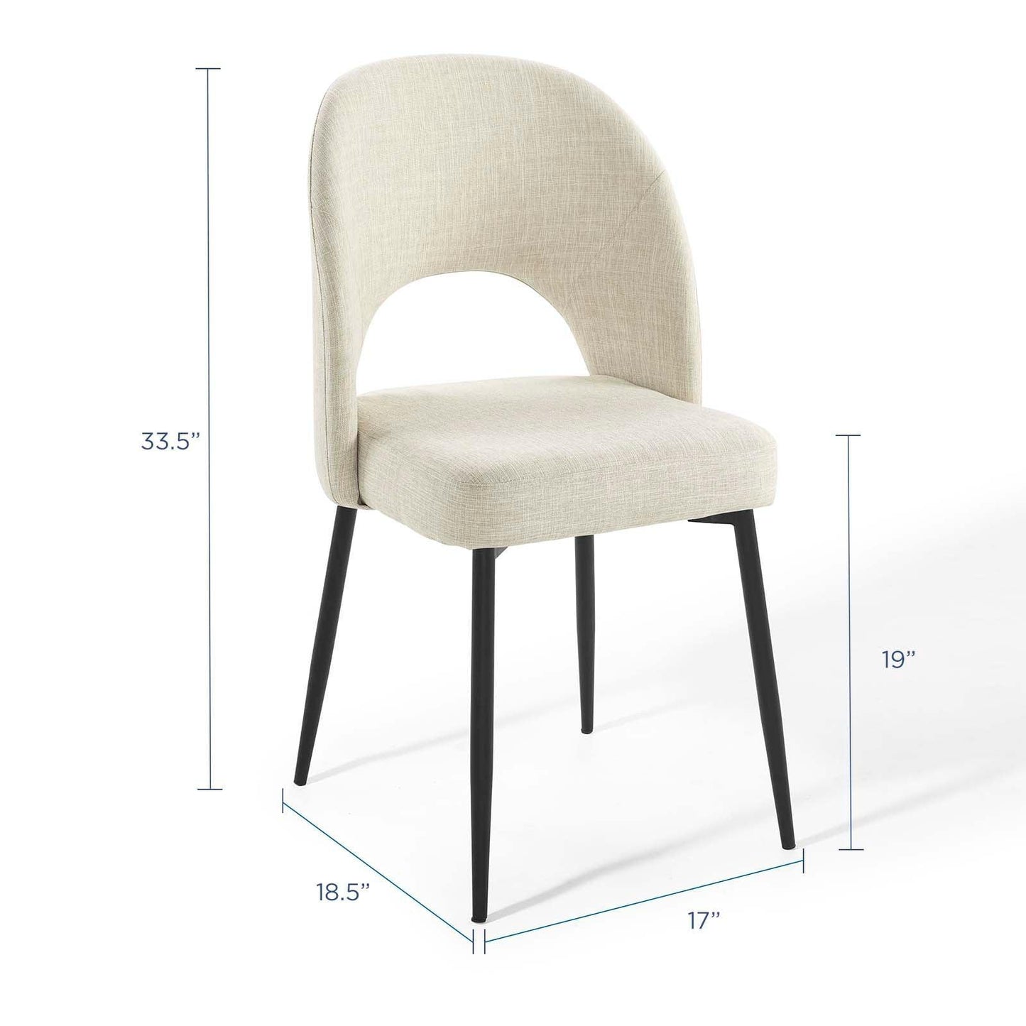 Modway Rouse Dining Side Chair Upholstered Fabric Set of 2 FredCo