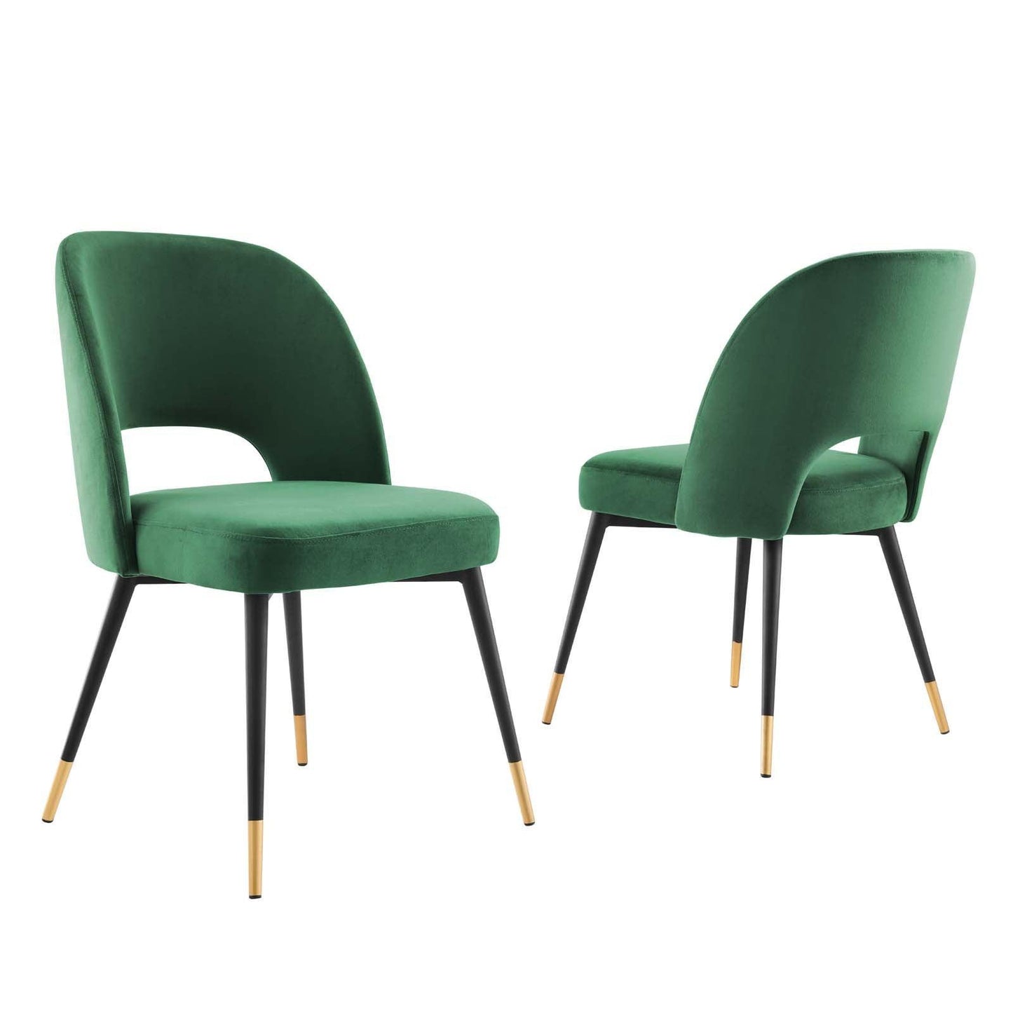 Modway Rouse Performance Velvet Dining Side Chairs - Set of 2 FredCo
