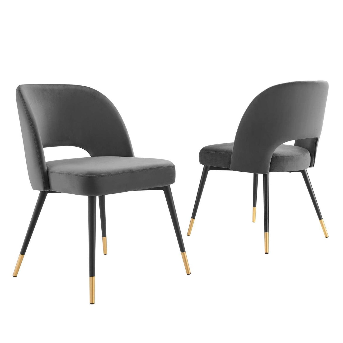 Modway Rouse Performance Velvet Dining Side Chairs - Set of 2 FredCo