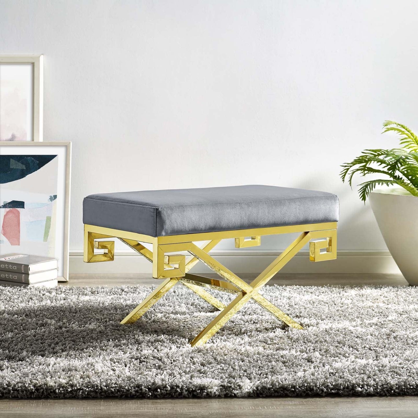 Modway Rove Velvet Performance Velvet Bench FredCo