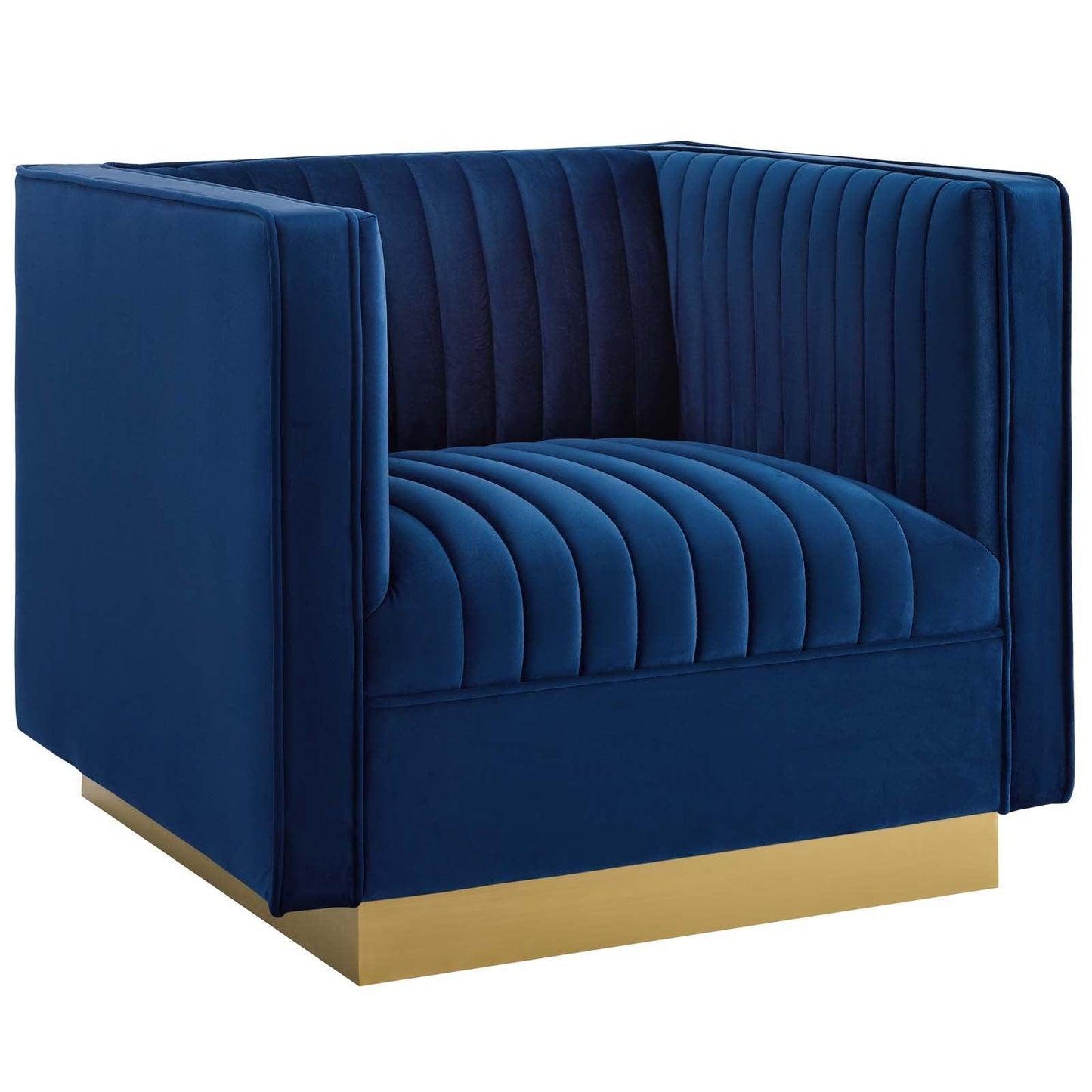Modway Sanguine Vertical Channel Tufted Accent Performance Velvet Armchair FredCo