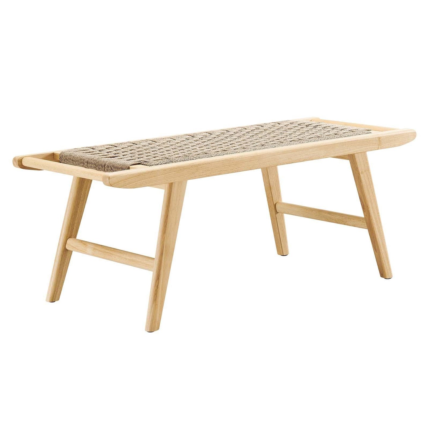 Modway Saoirse 47" Wove Rope Wood Bench, EEI-6552 FredCo