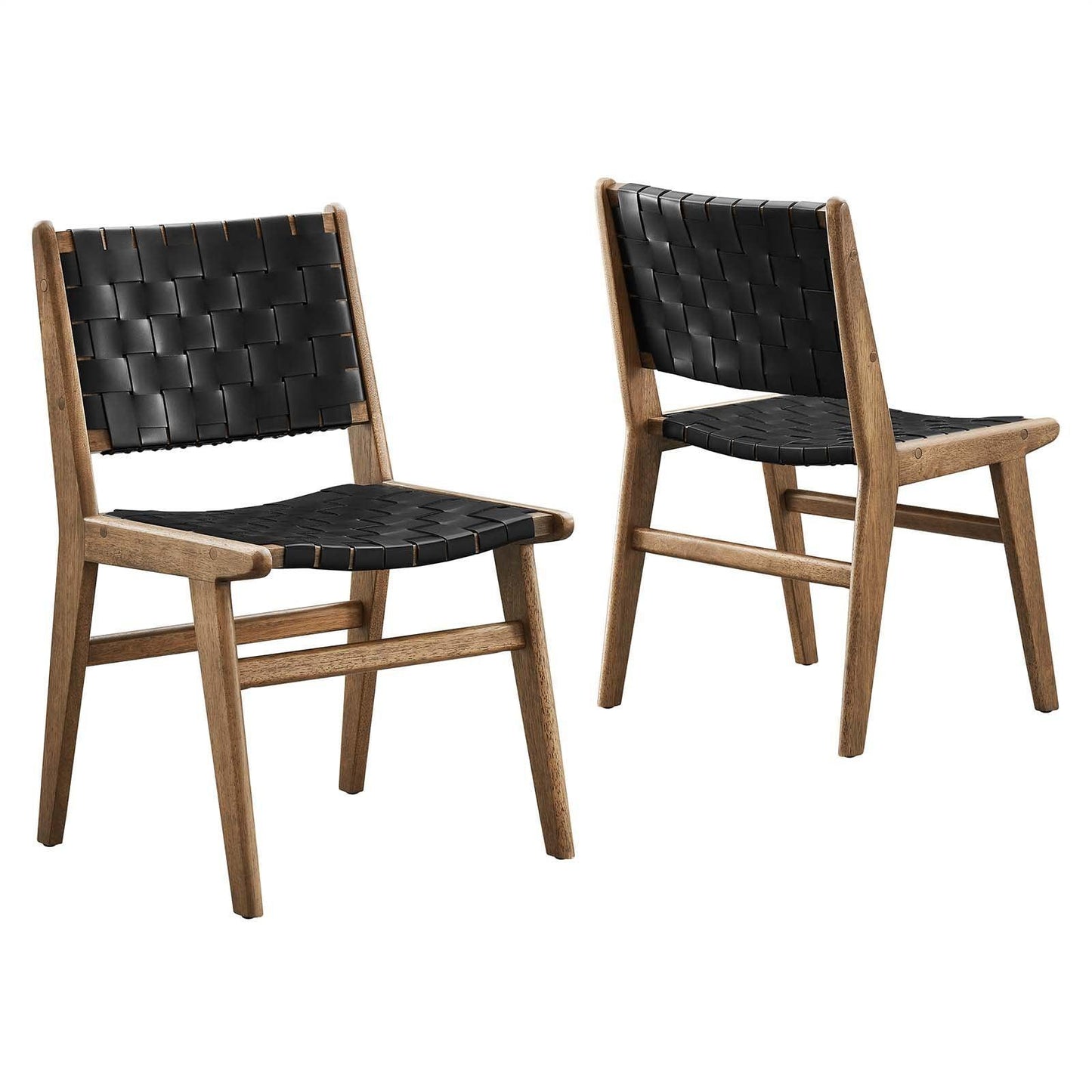 Modway Saoirse Faux Leather Wood Dining Side Chair - Set of 2, EEI-6544 FredCo