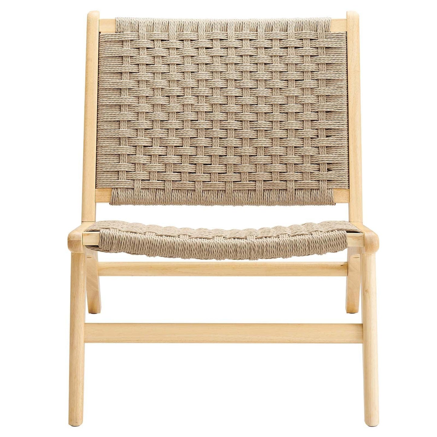 Modway Saoirse Woven Rope Wood Accent Lounge Chair, EEI-6543 FredCo