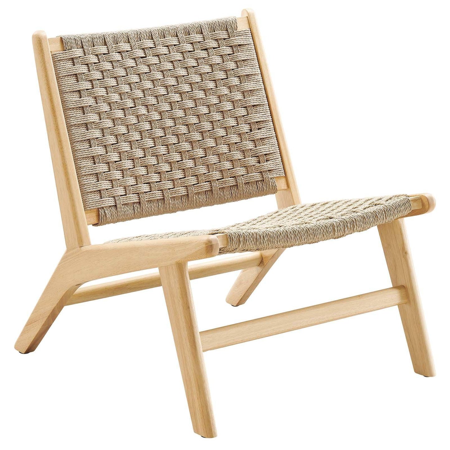 Modway Saoirse Woven Rope Wood Accent Lounge Chair, EEI-6543 FredCo
