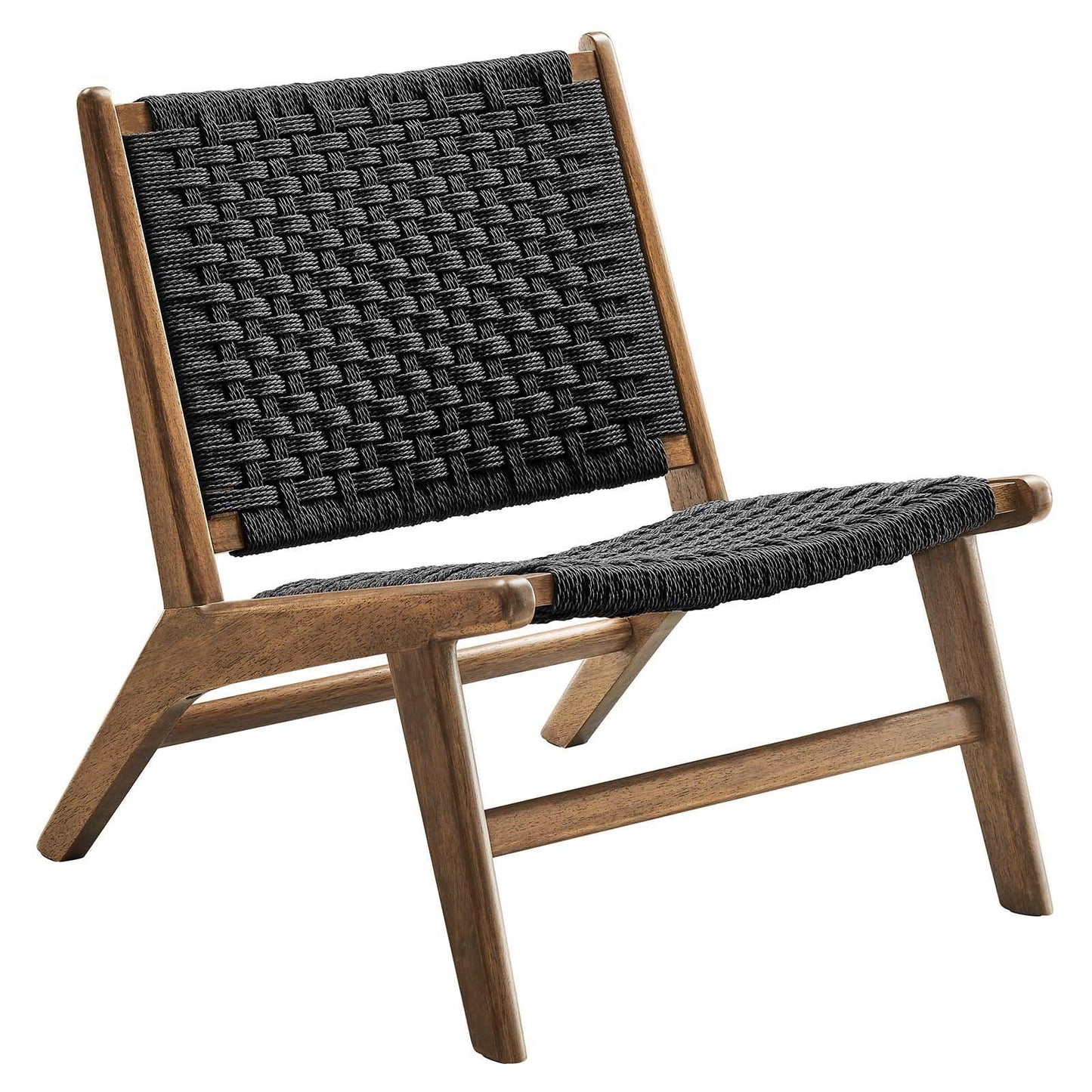 Modway Saoirse Woven Rope Wood Accent Lounge Chair, EEI-6543 FredCo