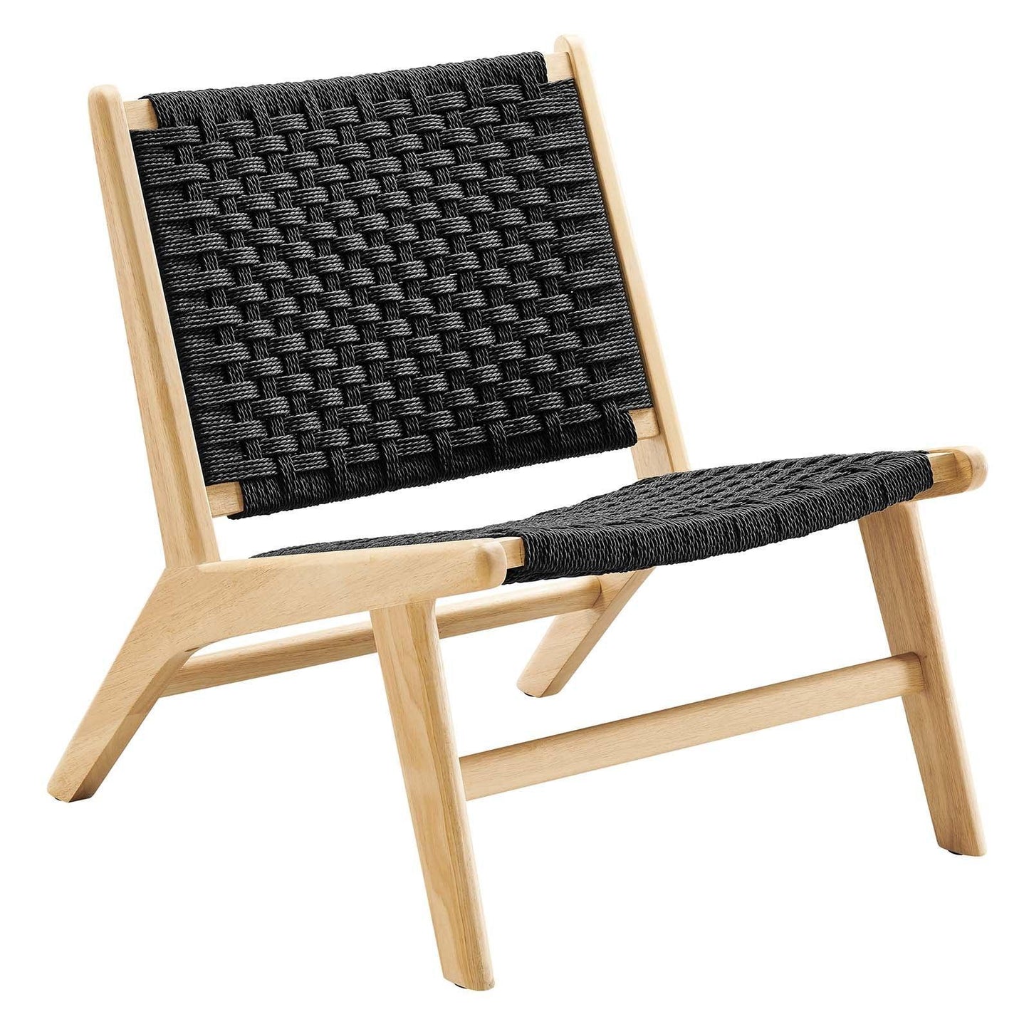 Modway Saoirse Woven Rope Wood Accent Lounge Chair, EEI-6543 FredCo