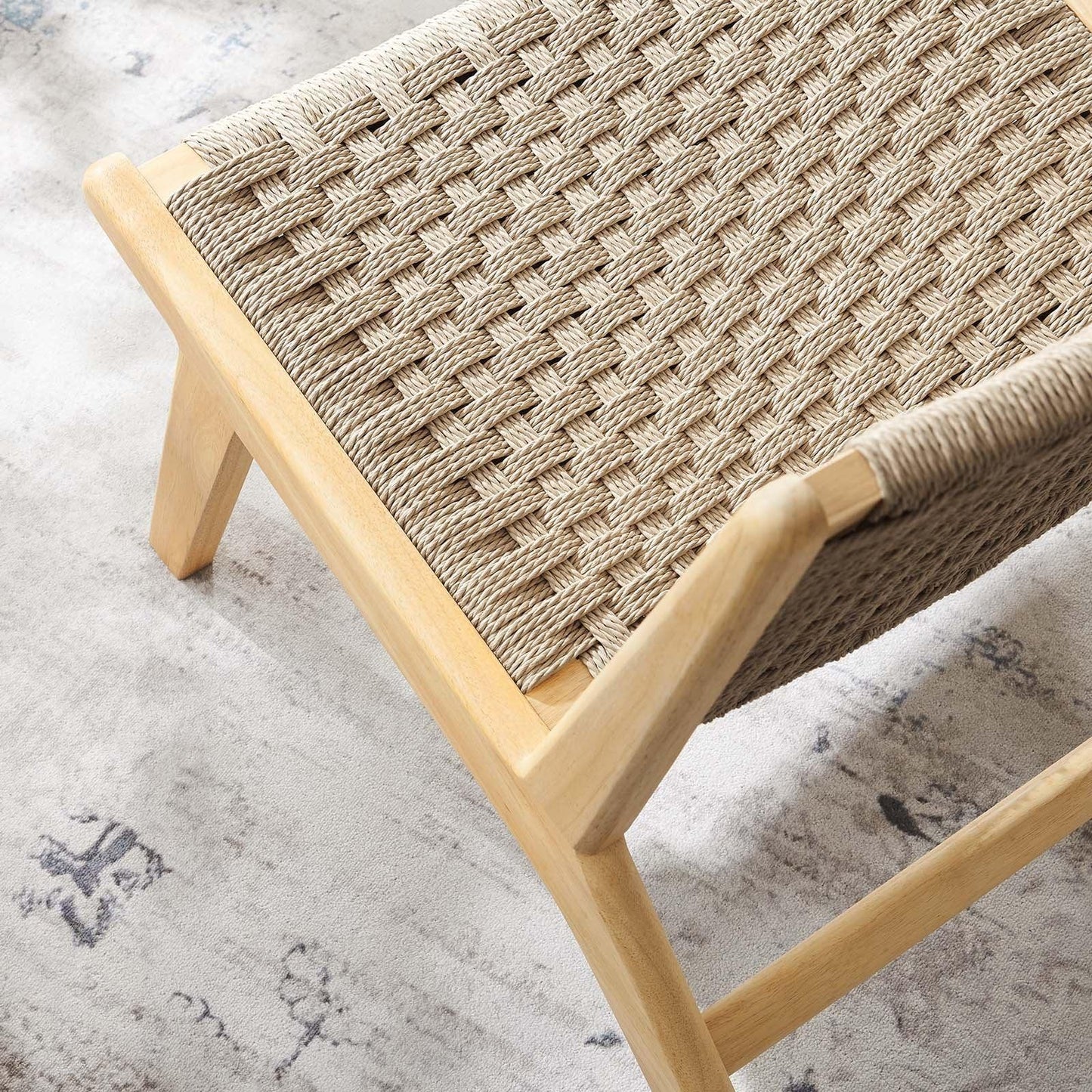 Modway Saoirse Woven Rope Wood Accent Lounge Chair, EEI-6543 FredCo