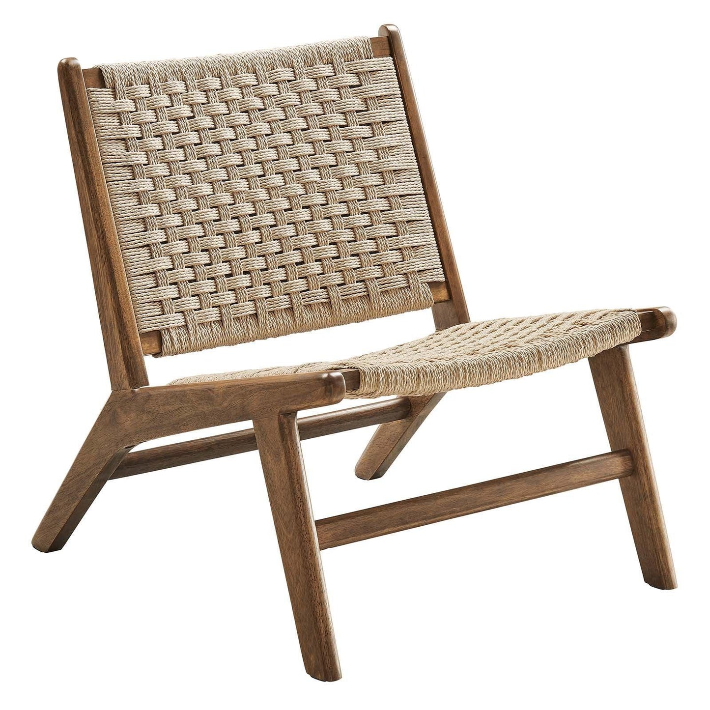 Modway Saoirse Woven Rope Wood Accent Lounge Chair, EEI-6543 FredCo