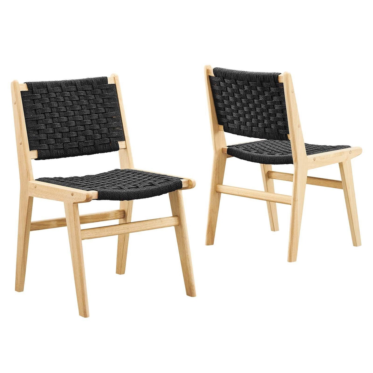 Modway Saoirse Woven Rope Wood Dining Side Chair, EEI-6545 FredCo