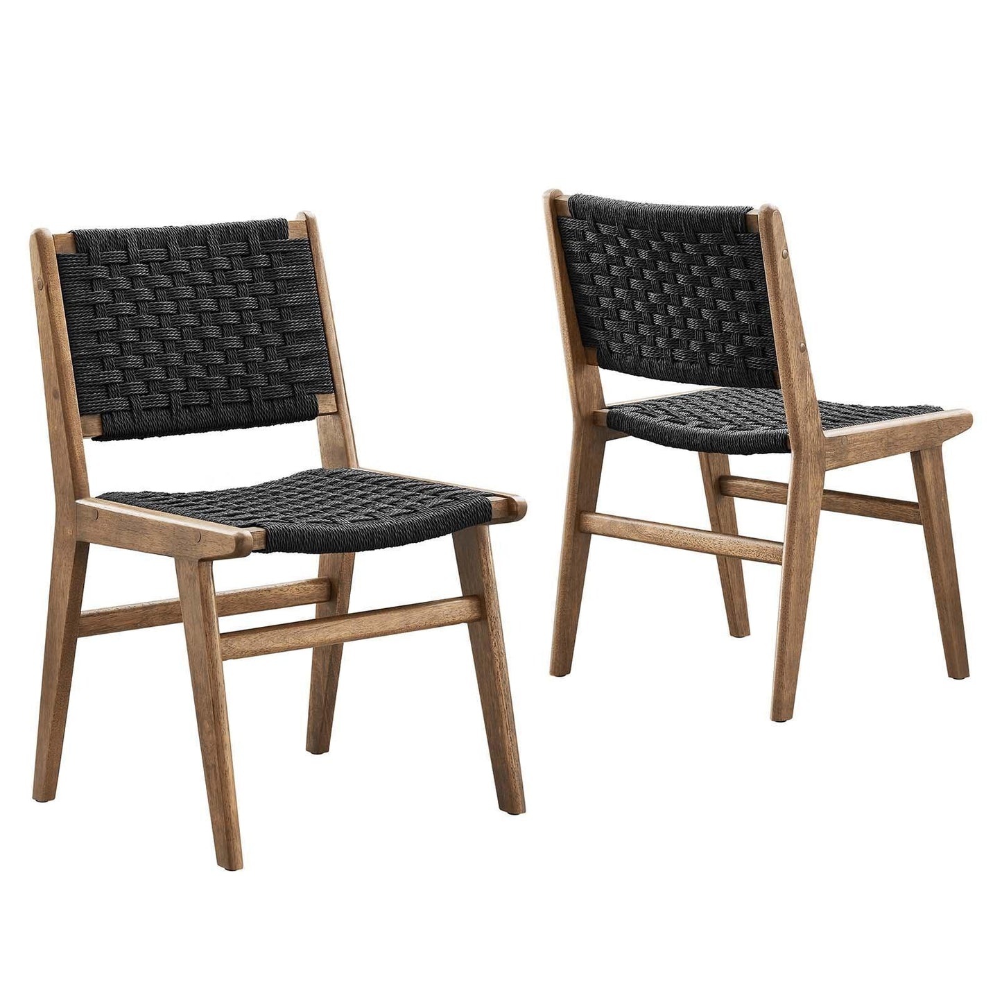 Modway Saoirse Woven Rope Wood Dining Side Chair, EEI-6545 FredCo