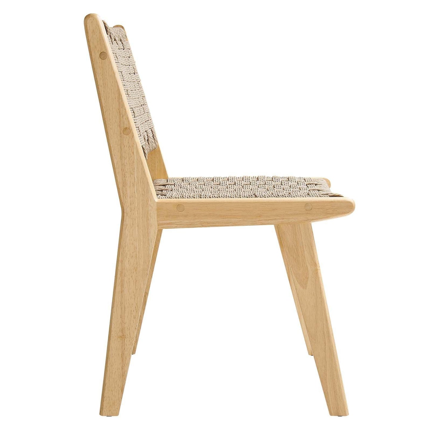 Modway Saoirse Woven Rope Wood Dining Side Chair, EEI-6545 FredCo