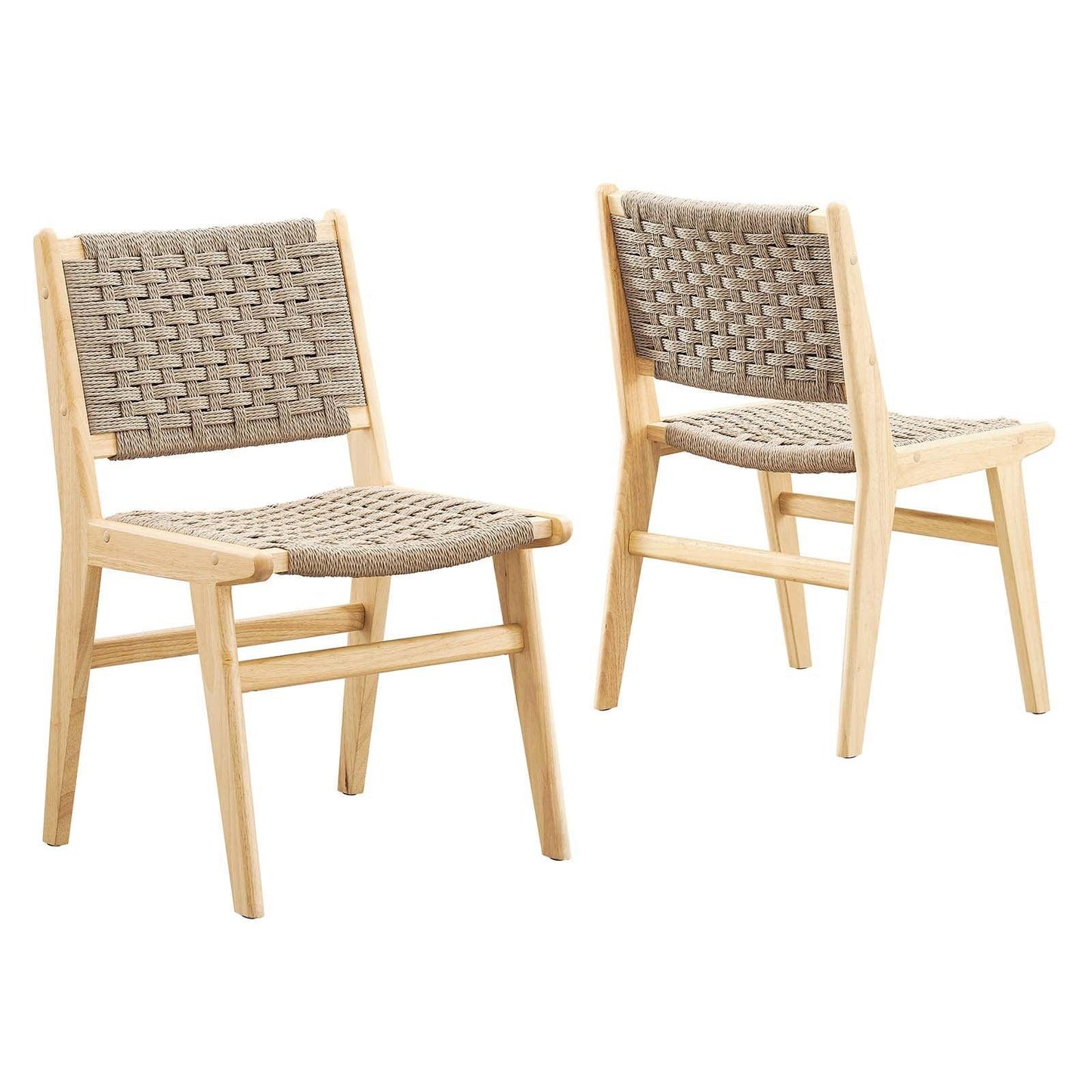 Modway Saoirse Woven Rope Wood Dining Side Chair, EEI-6545 FredCo