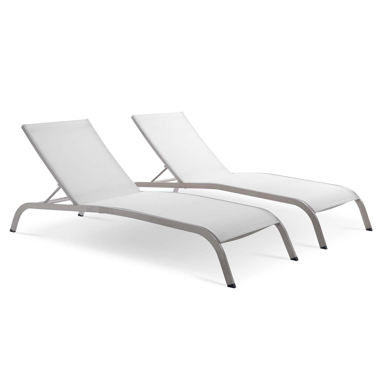 Modway Savannah Outdoor Patio Mesh Chaise Lounge Set of 2 FredCo