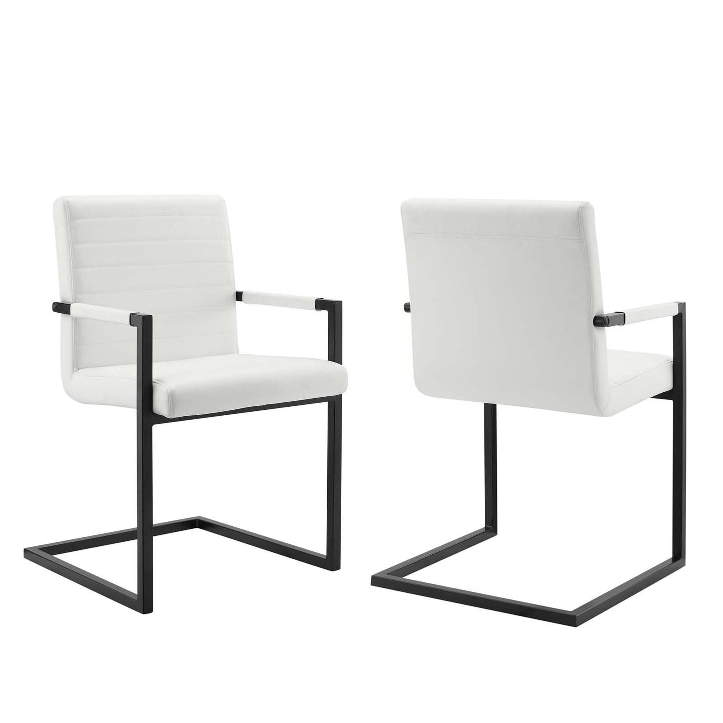 Modway Savoy Vegan Leather Dining Chairs - Set of 2 FredCo