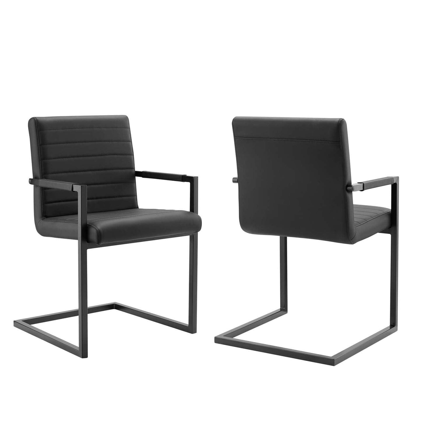 Modway Savoy Vegan Leather Dining Chairs - Set of 2 FredCo