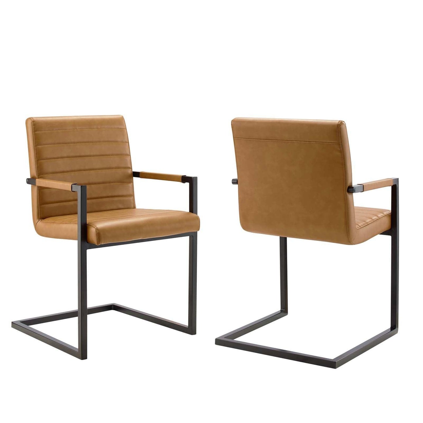 Modway Savoy Vegan Leather Dining Chairs - Set of 2 FredCo
