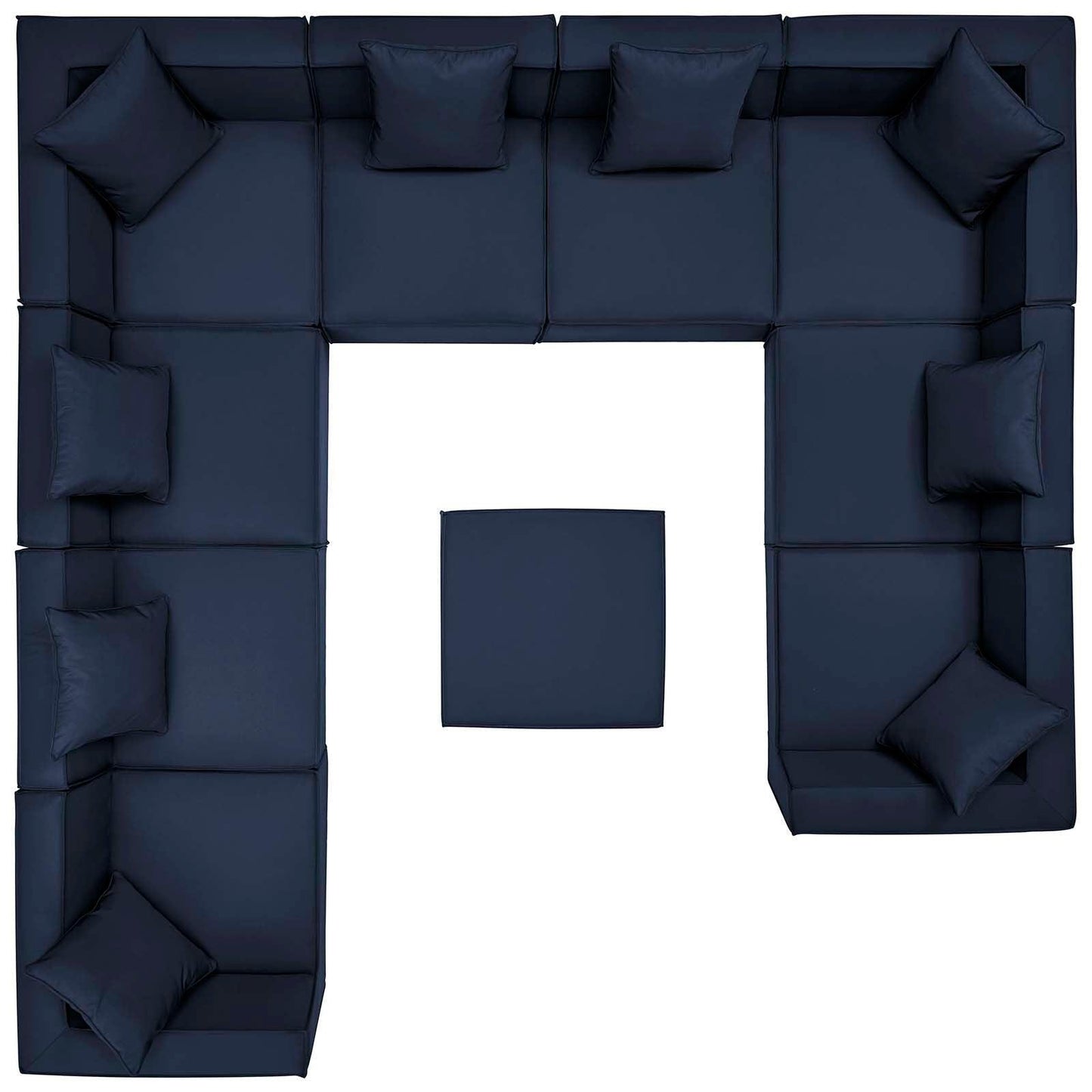 Modway Saybrook Outdoor Patio Upholstered 10-Piece Sectional Sofa FredCo