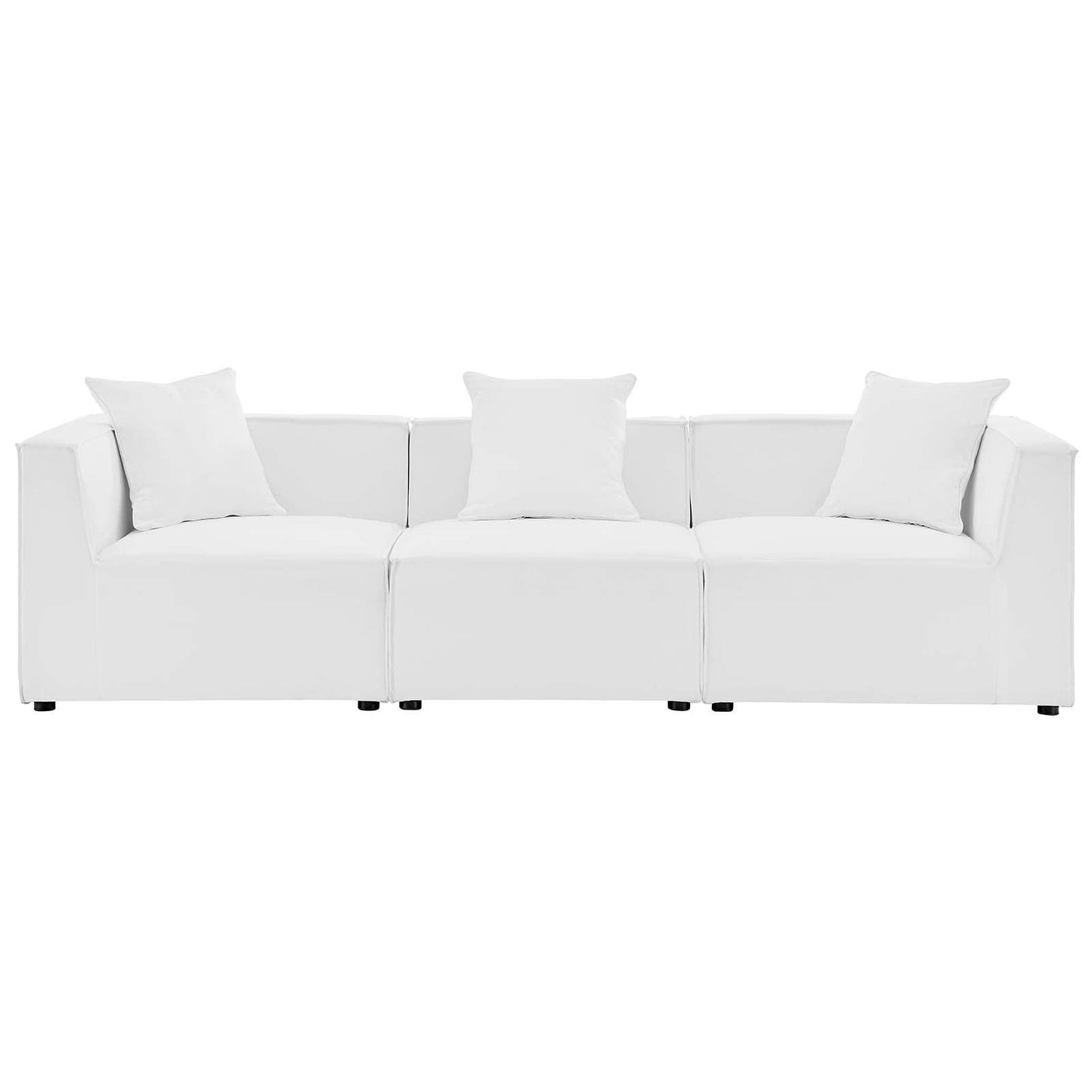 Modway Saybrook Outdoor Patio Upholstered 3-Piece Sectional Sofa FredCo