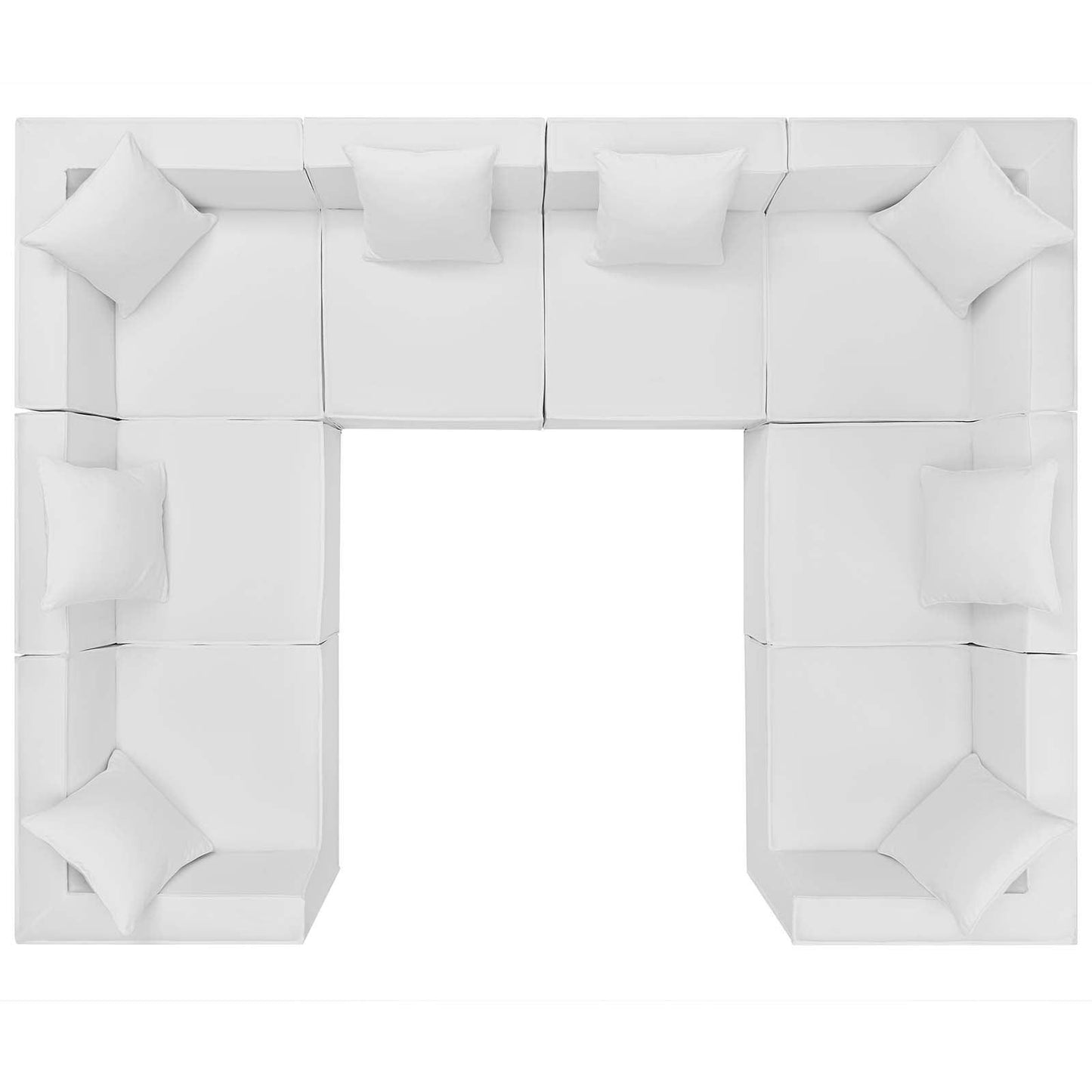 Modway Saybrook Outdoor Patio Upholstered 8-Piece Sectional Sofa FredCo