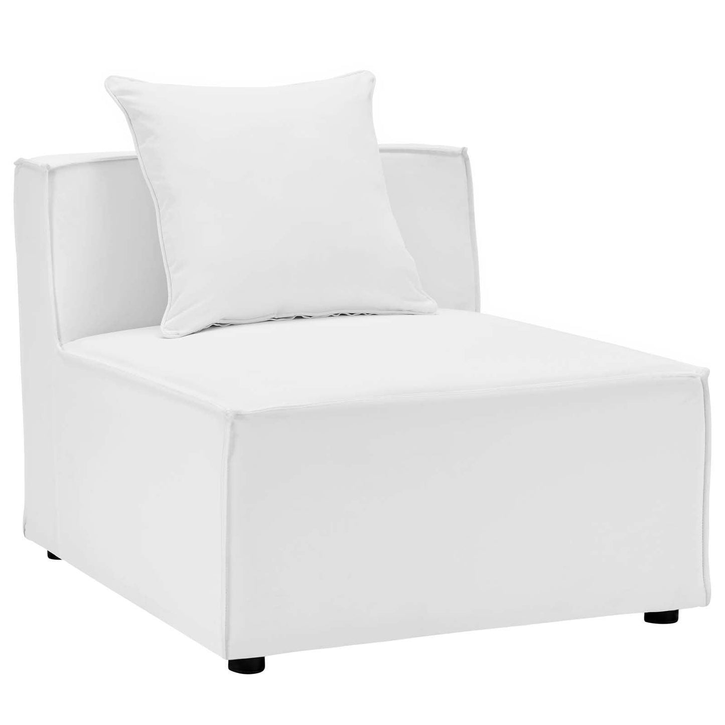 Modway Saybrook Outdoor Patio Upholstered Sectional Sofa Armless Chair FredCo
