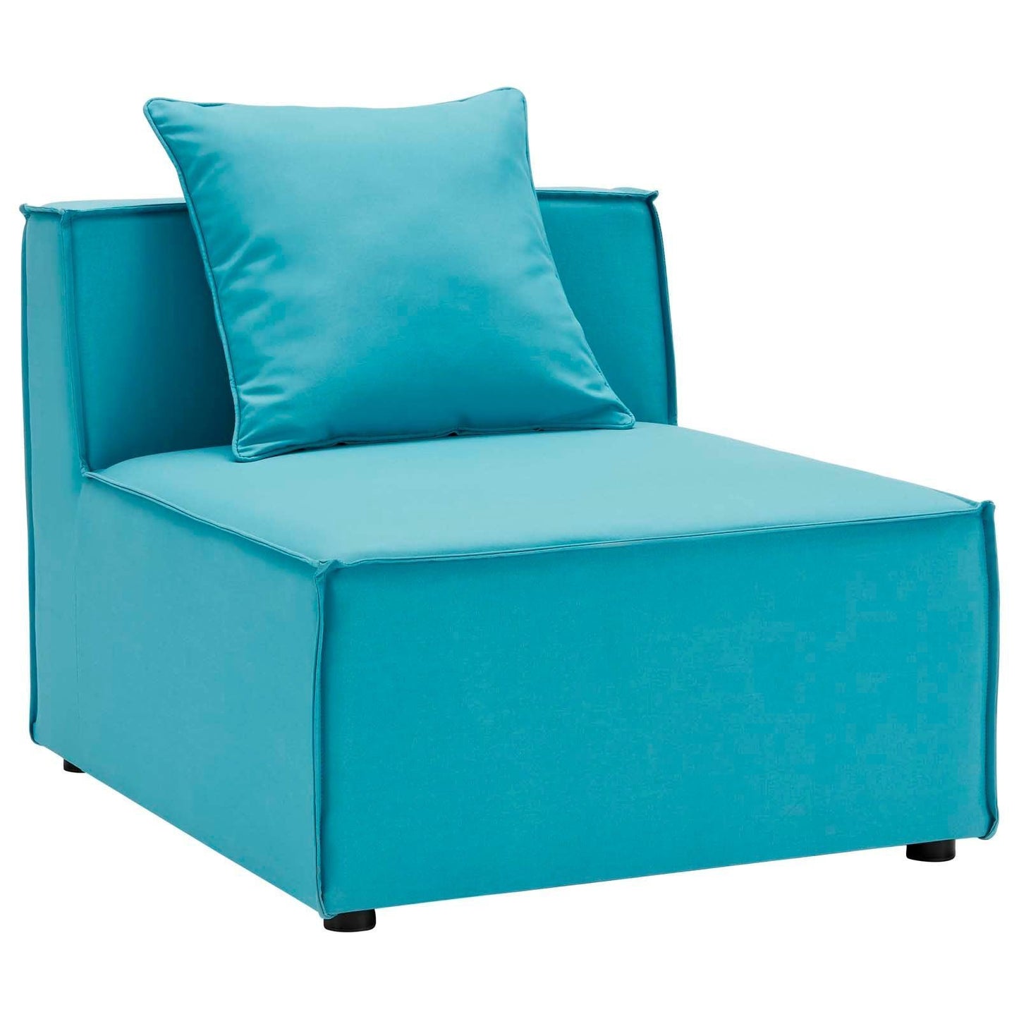 Modway Saybrook Outdoor Patio Upholstered Sectional Sofa Armless Chair FredCo