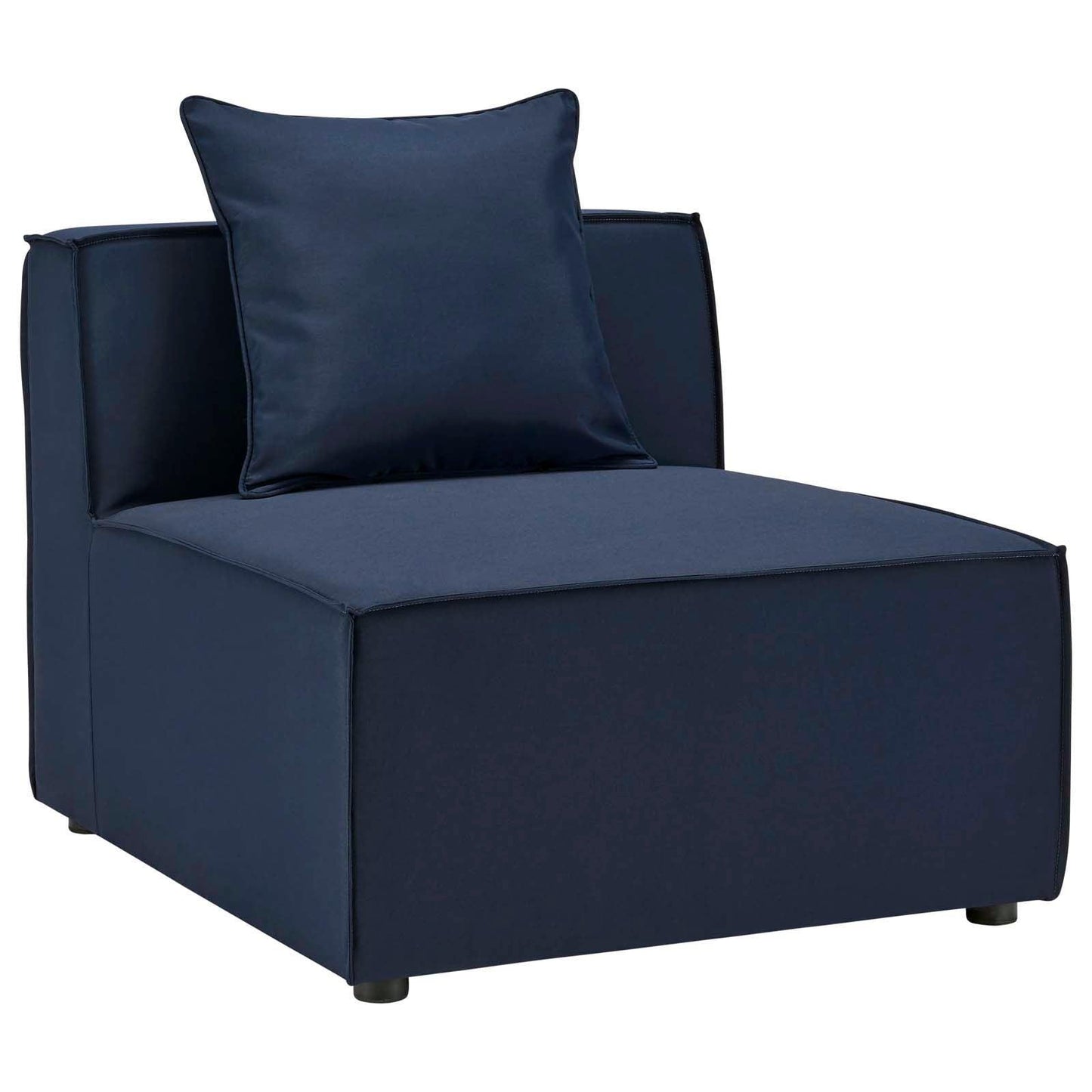 Modway Saybrook Outdoor Patio Upholstered Sectional Sofa Armless Chair FredCo
