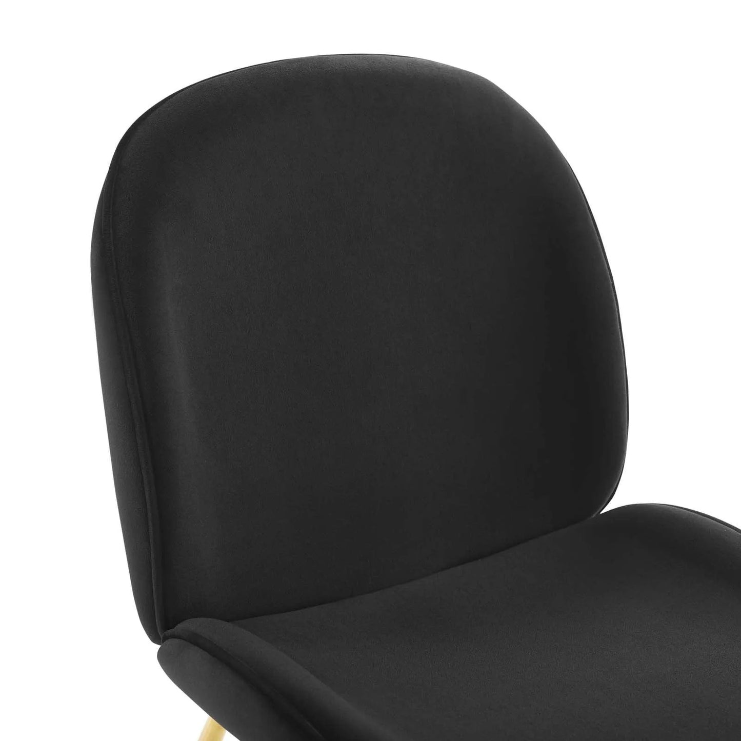 Modway Scoop Gold Stainless Steel Leg Performance Velvet Dining Chair FredCo