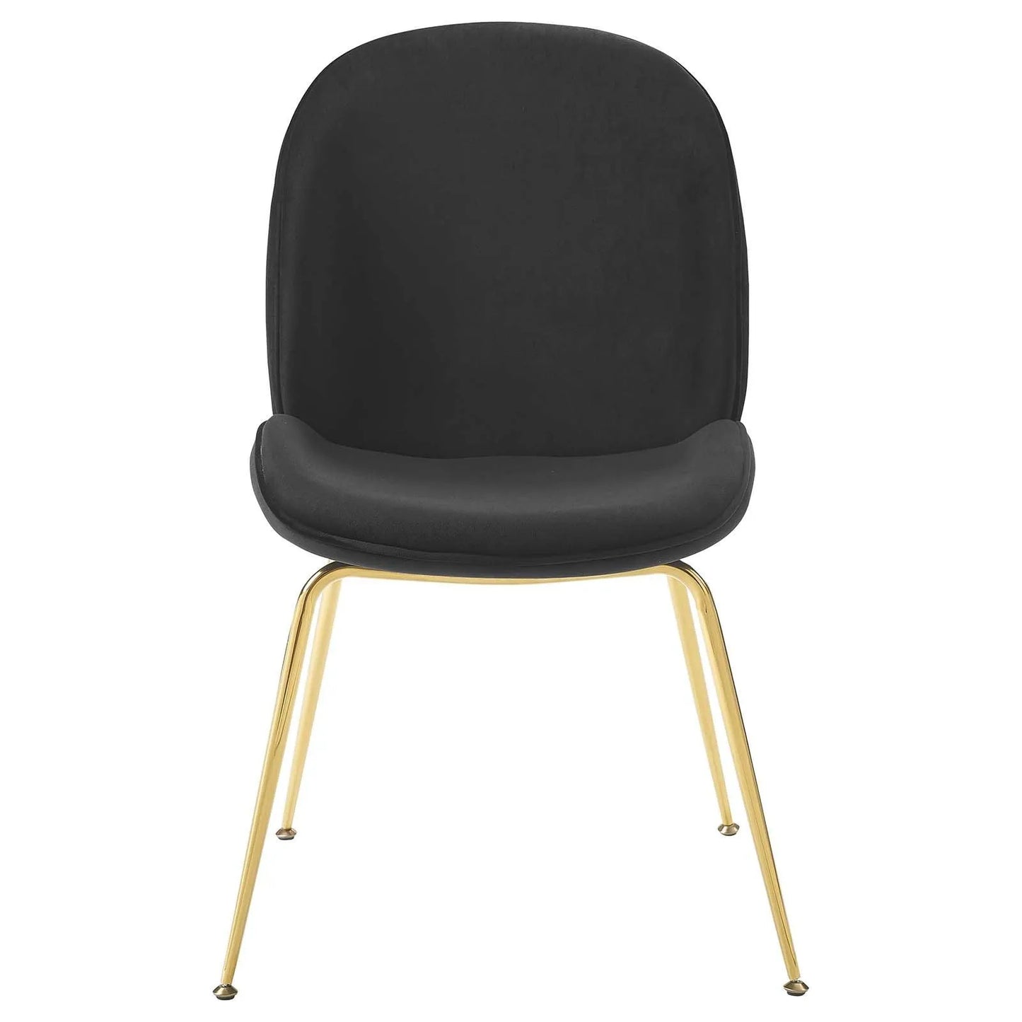 Modway Scoop Gold Stainless Steel Leg Performance Velvet Dining Chair FredCo