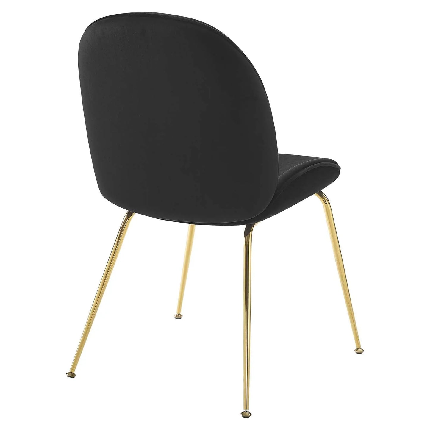 Modway Scoop Gold Stainless Steel Leg Performance Velvet Dining Chair FredCo
