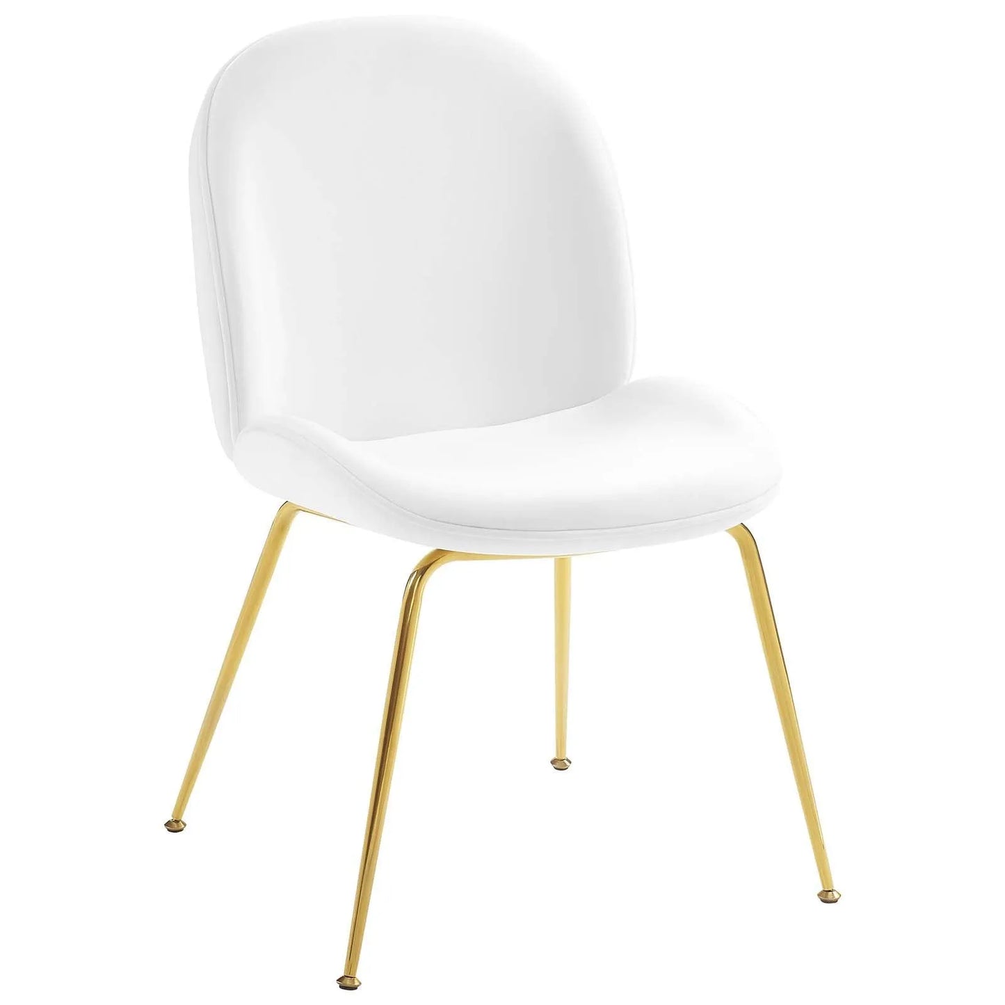 Modway Scoop Gold Stainless Steel Leg Performance Velvet Dining Chair FredCo