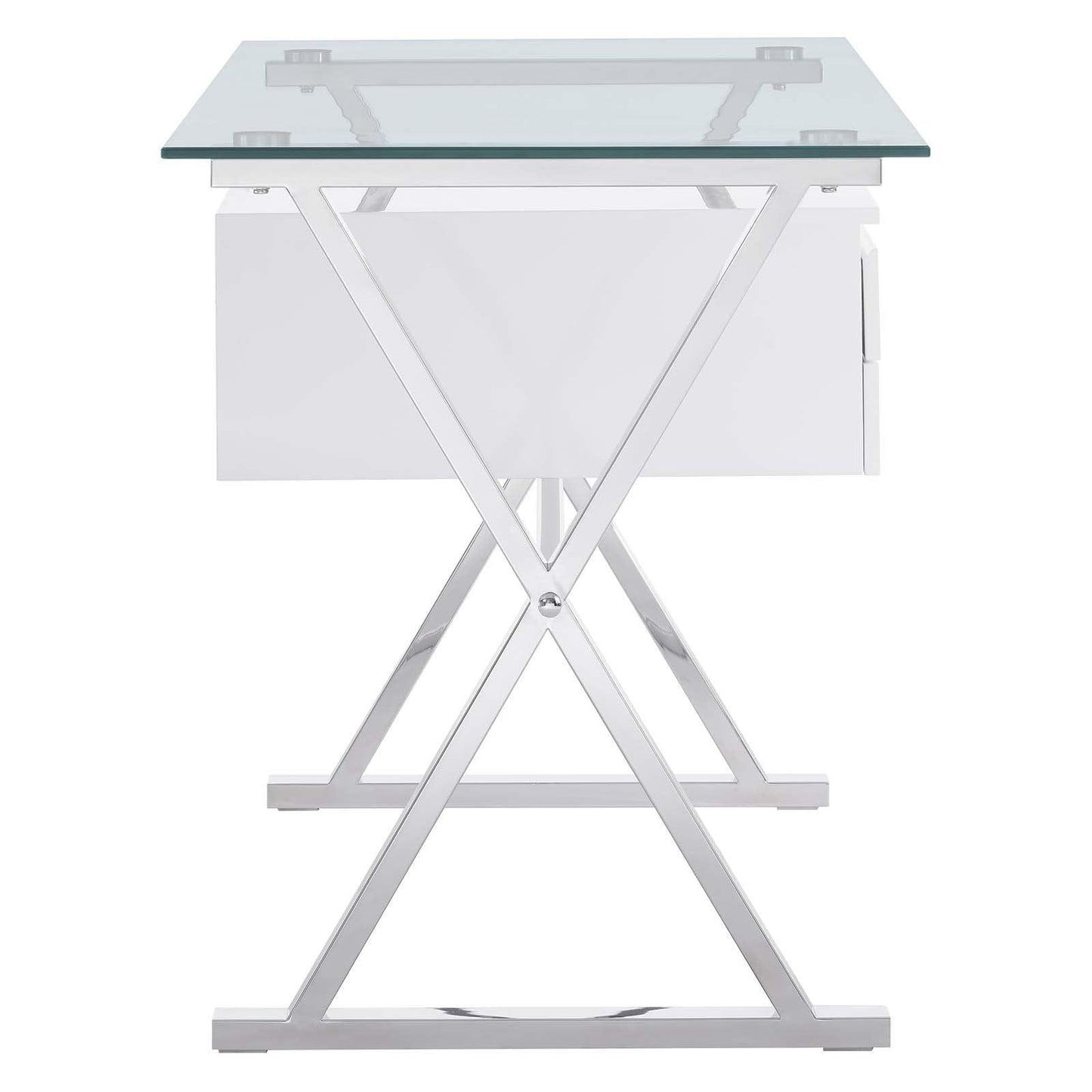 Modway Sector 56" Glass Top Glass Office Desk FredCo