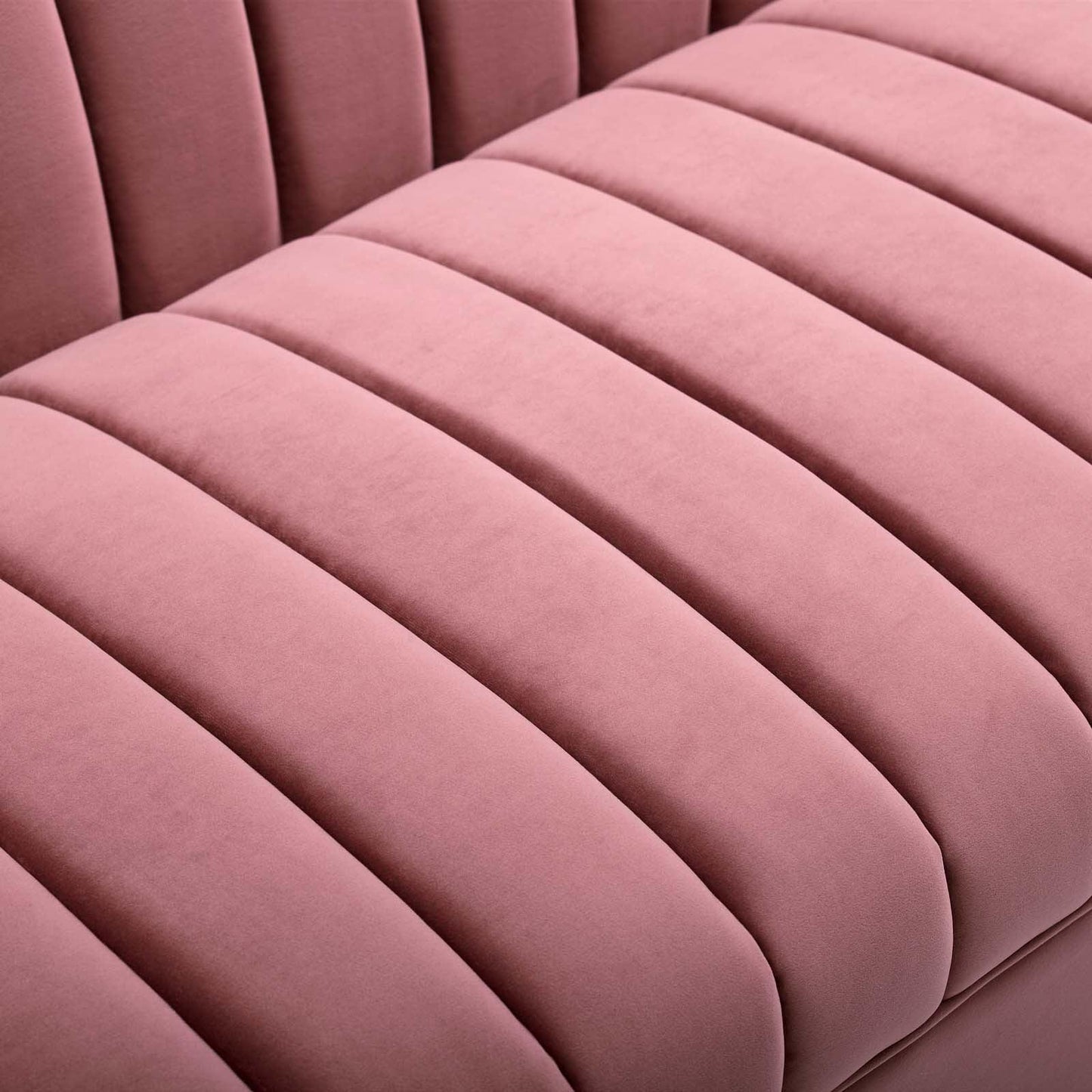 Modway Shift Channel Tufted Performance Velvet Sofa FredCo