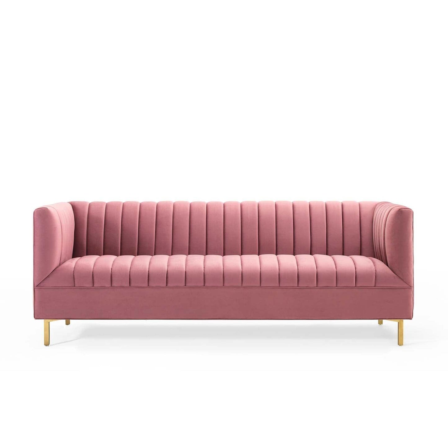 Modway Shift Channel Tufted Performance Velvet Sofa FredCo