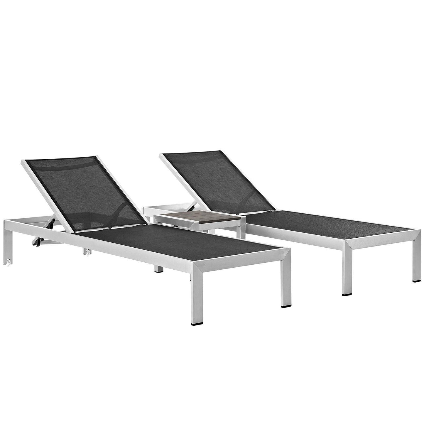 Modway Shore 3 Piece Outdoor Patio Aluminum Set, EEI-2471 FredCo