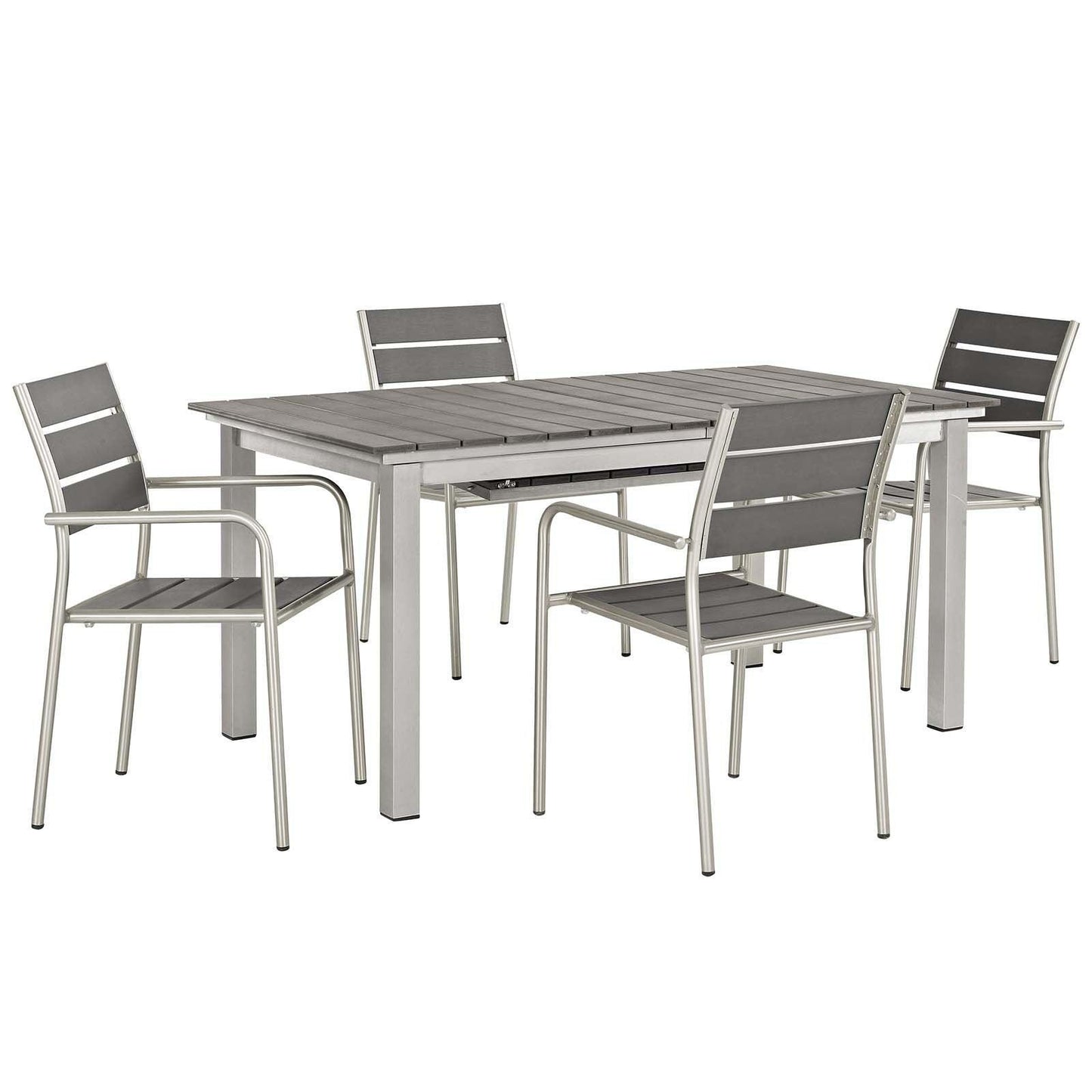 Modway Shore 5 Piece Outdoor Patio Aluminum Dining Set, EEI-3197 FredCo