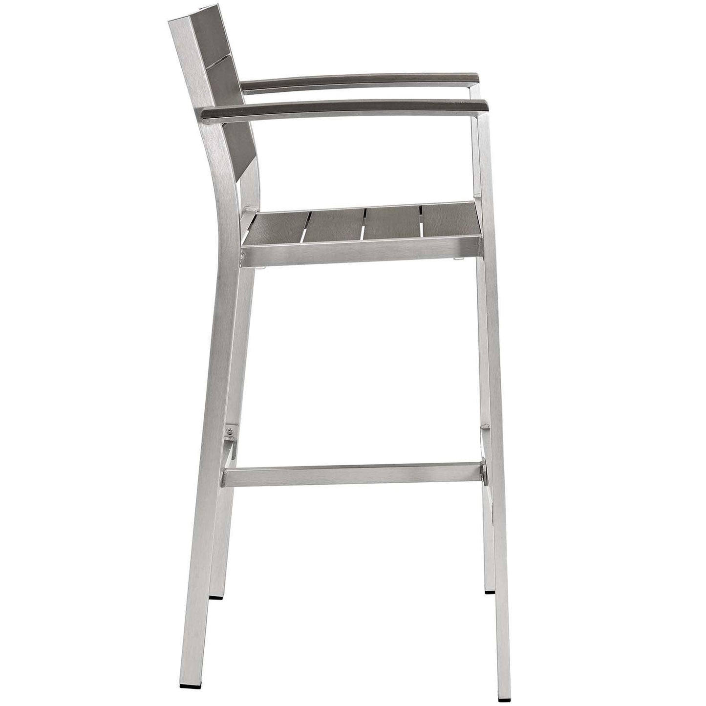 Modway Shore Bar Stool Outdoor Patio Aluminum Set of 2 FredCo