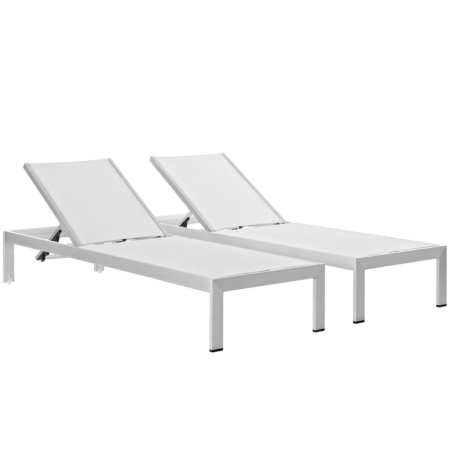 Modway Shore Chaise Outdoor Patio Aluminum Set of 2, EEI-2472 FredCo