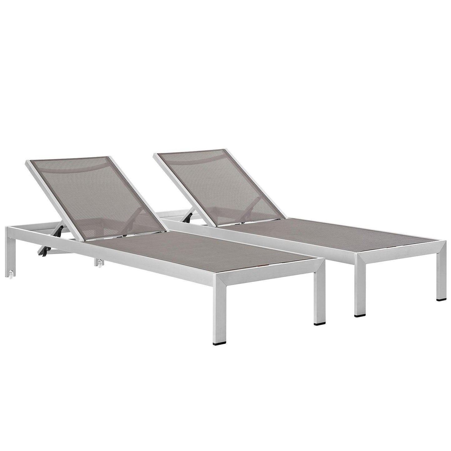 Modway Shore Chaise Outdoor Patio Aluminum Set of 2, EEI-2472 FredCo