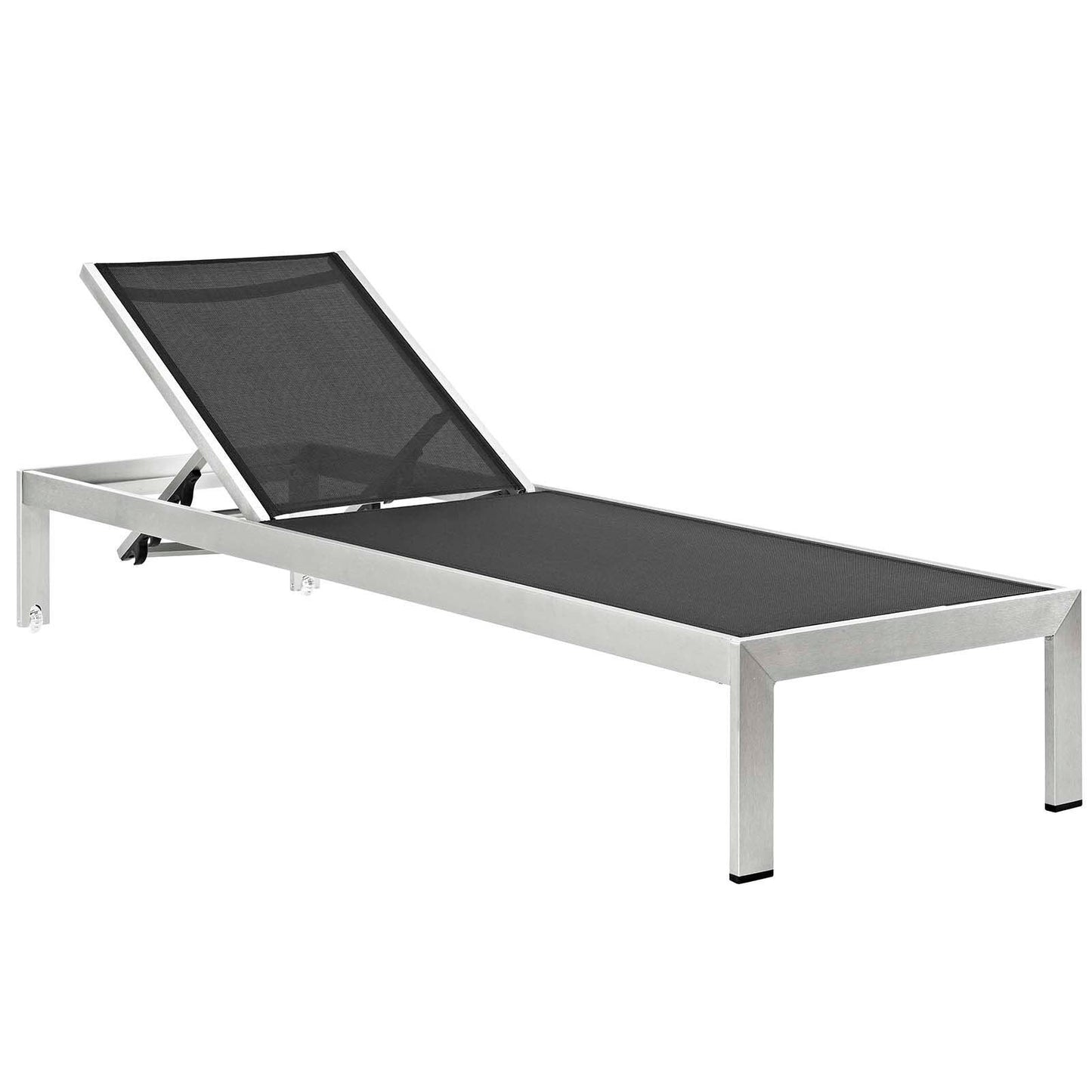 Modway Shore Chaise with Cushions Outdoor Patio Aluminum Set of 2 FredCo