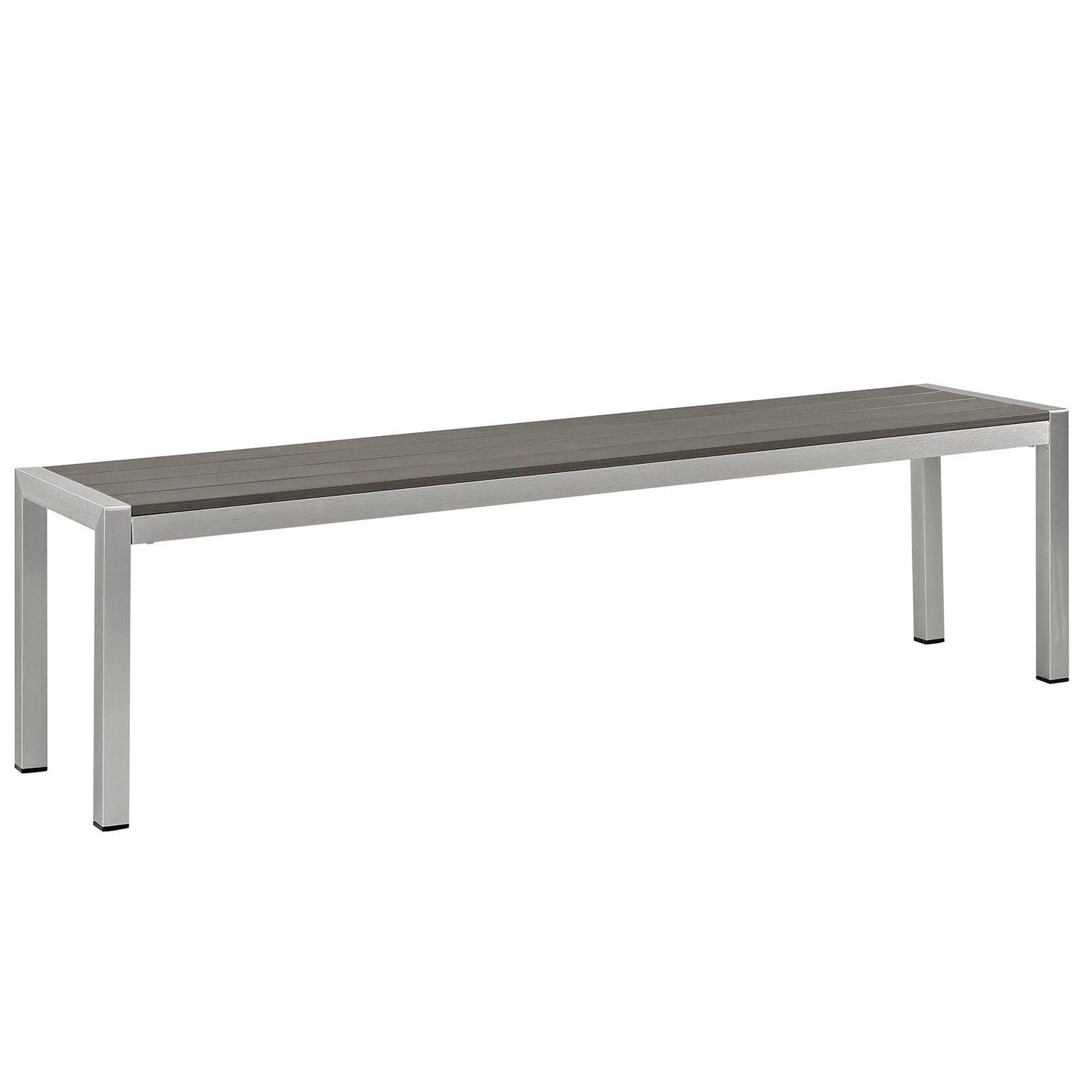Modway Shore Outdoor Patio Aluminum Bench FredCo