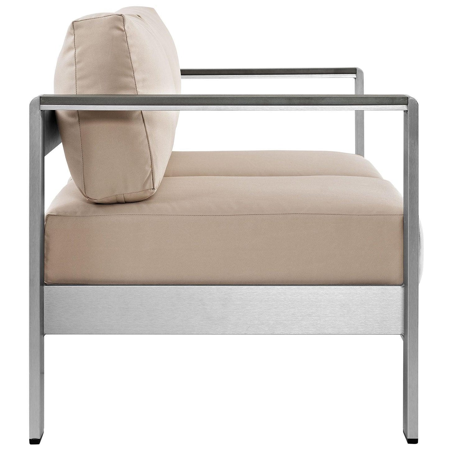 Modway Shore Outdoor Patio Aluminum Loveseat FredCo